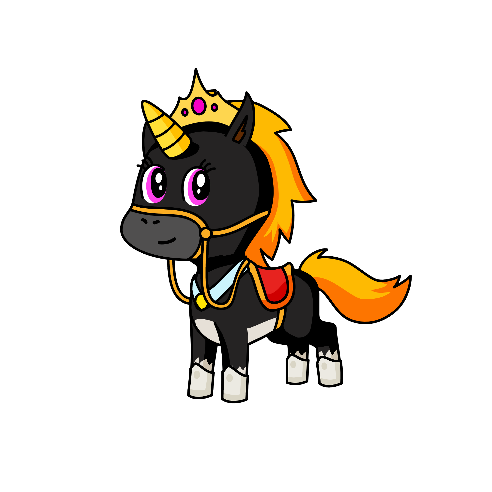 Blackly, the unicorn