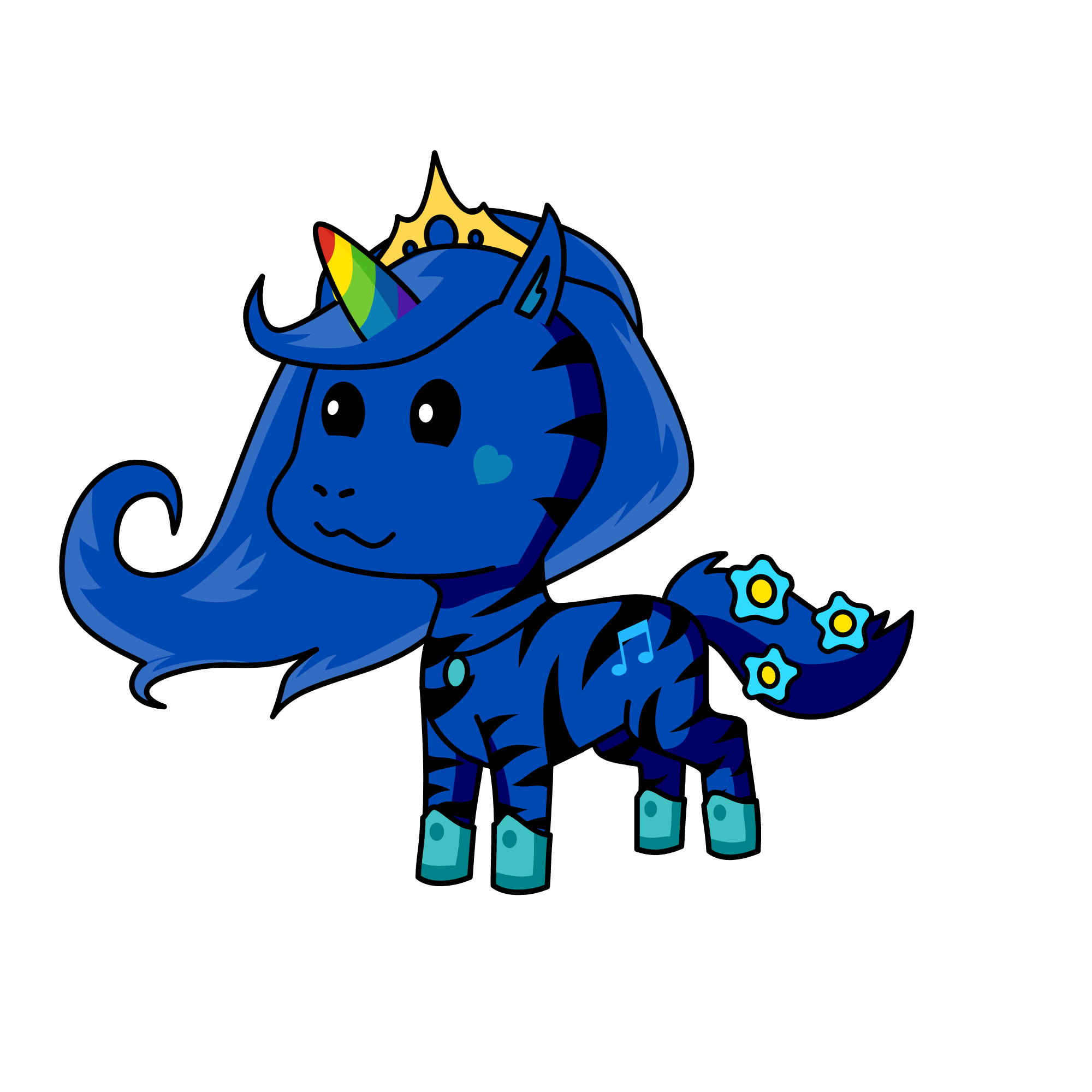 Queen of night sky , the unicorn