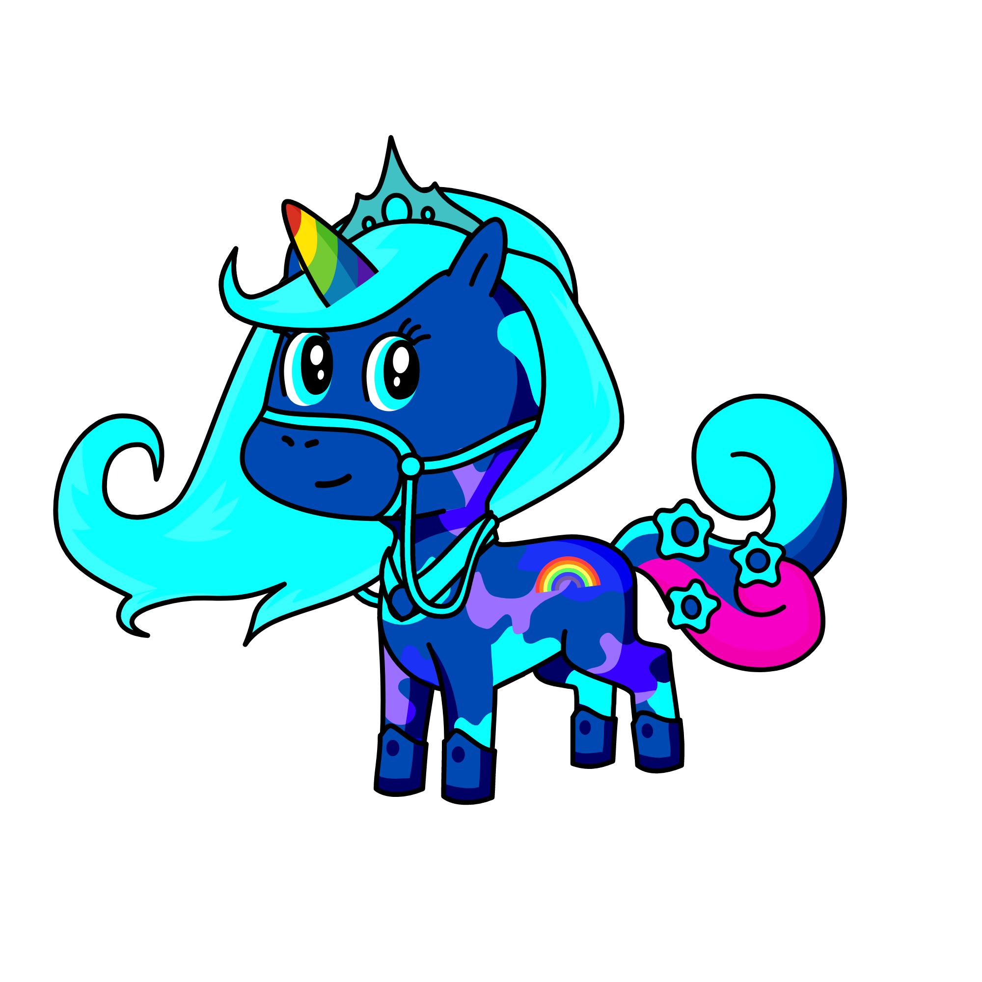 blue art, the unicorn