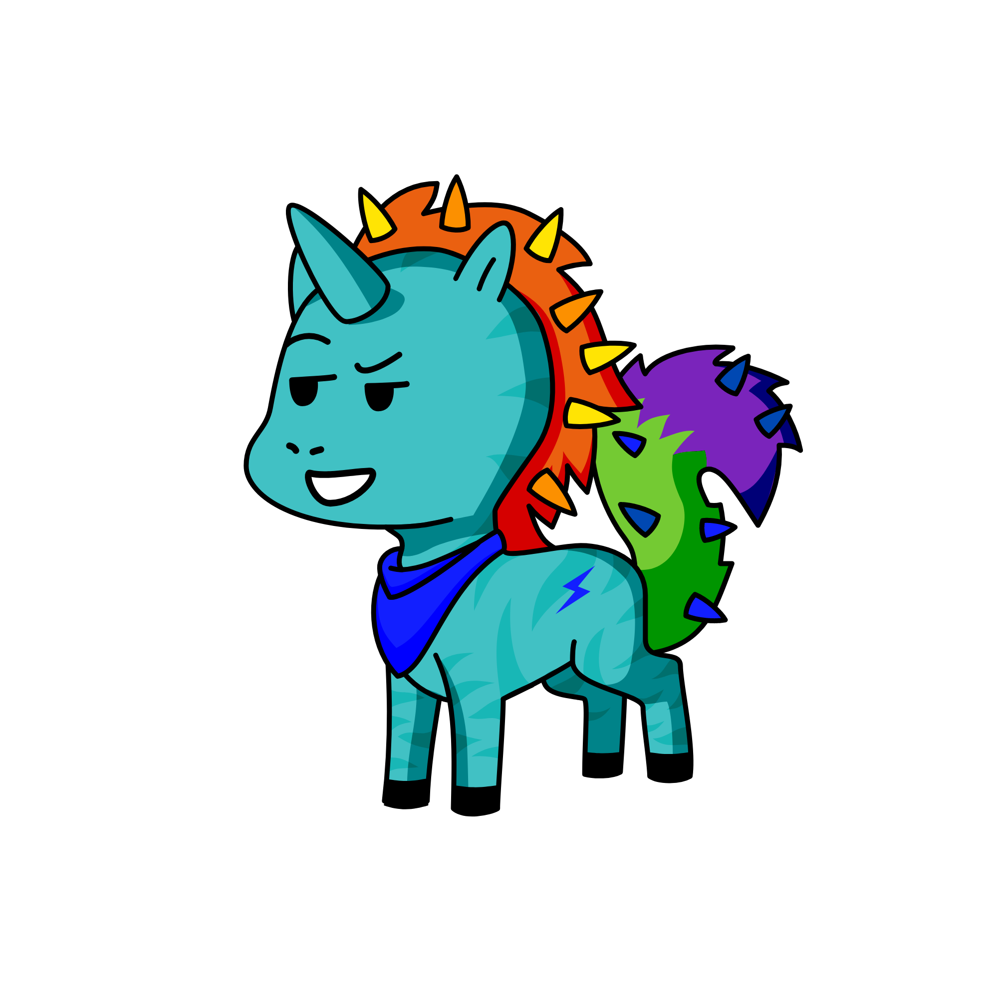 rainbow dash, the unicorn