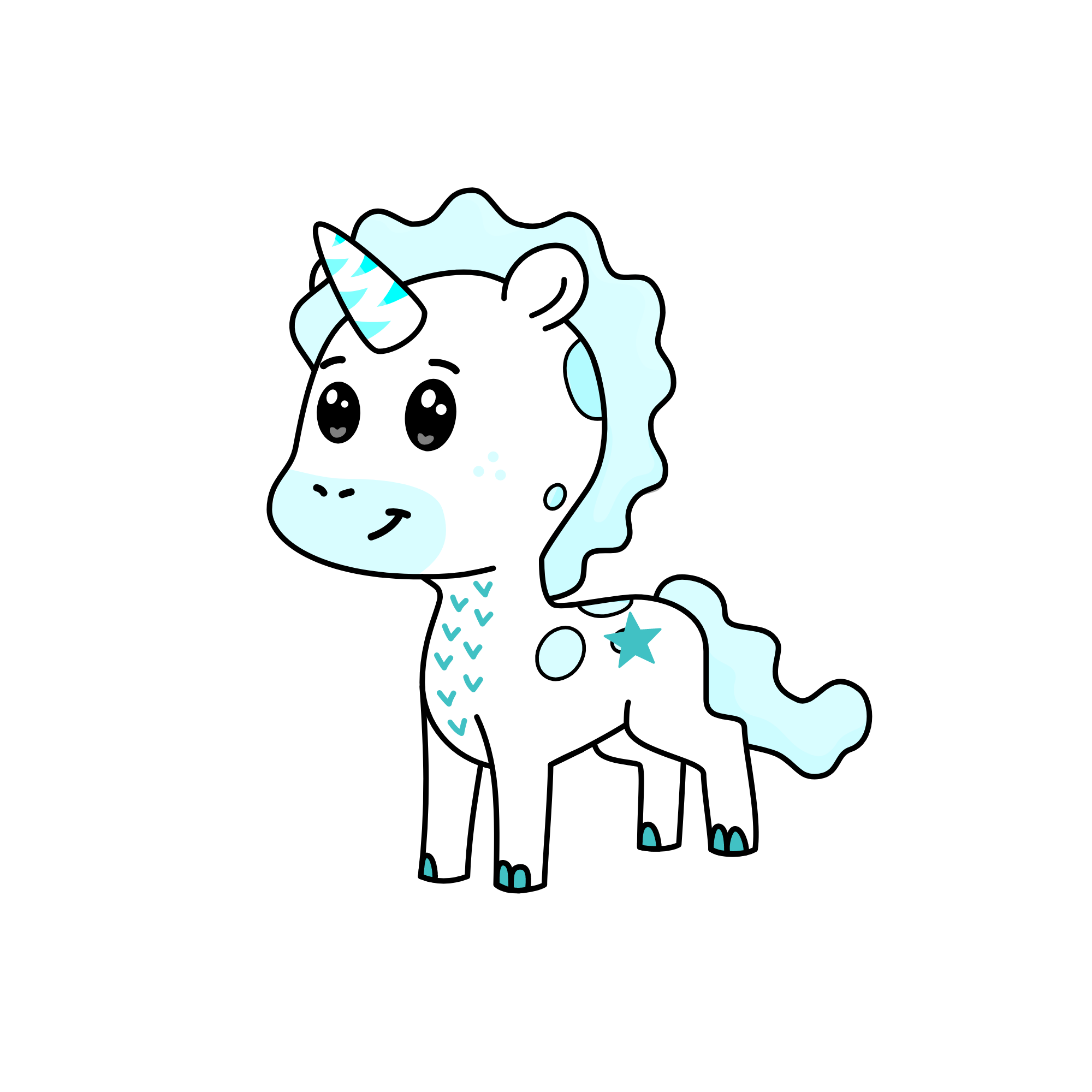 snowy, the unicorn