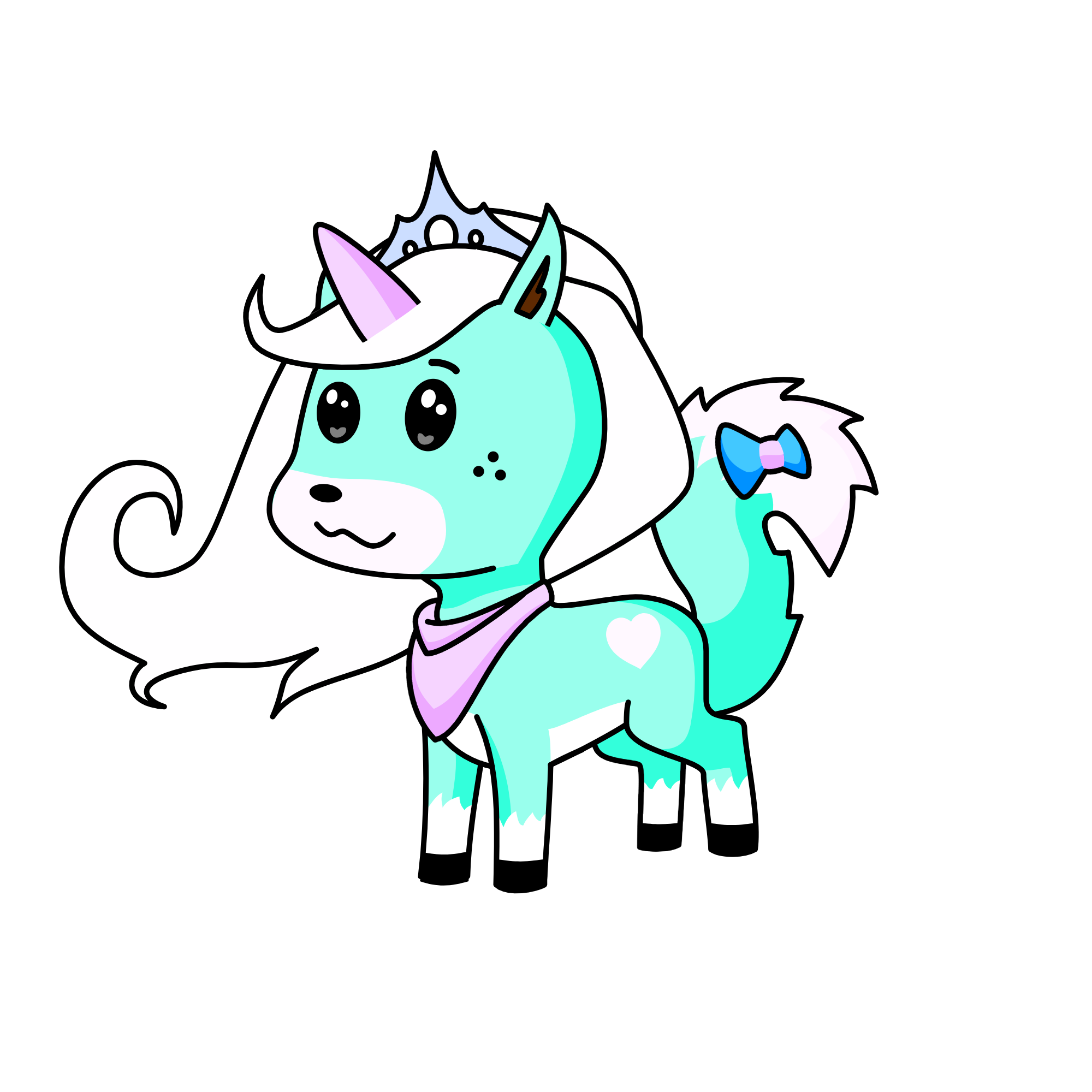 Kristall luna, the unicorn