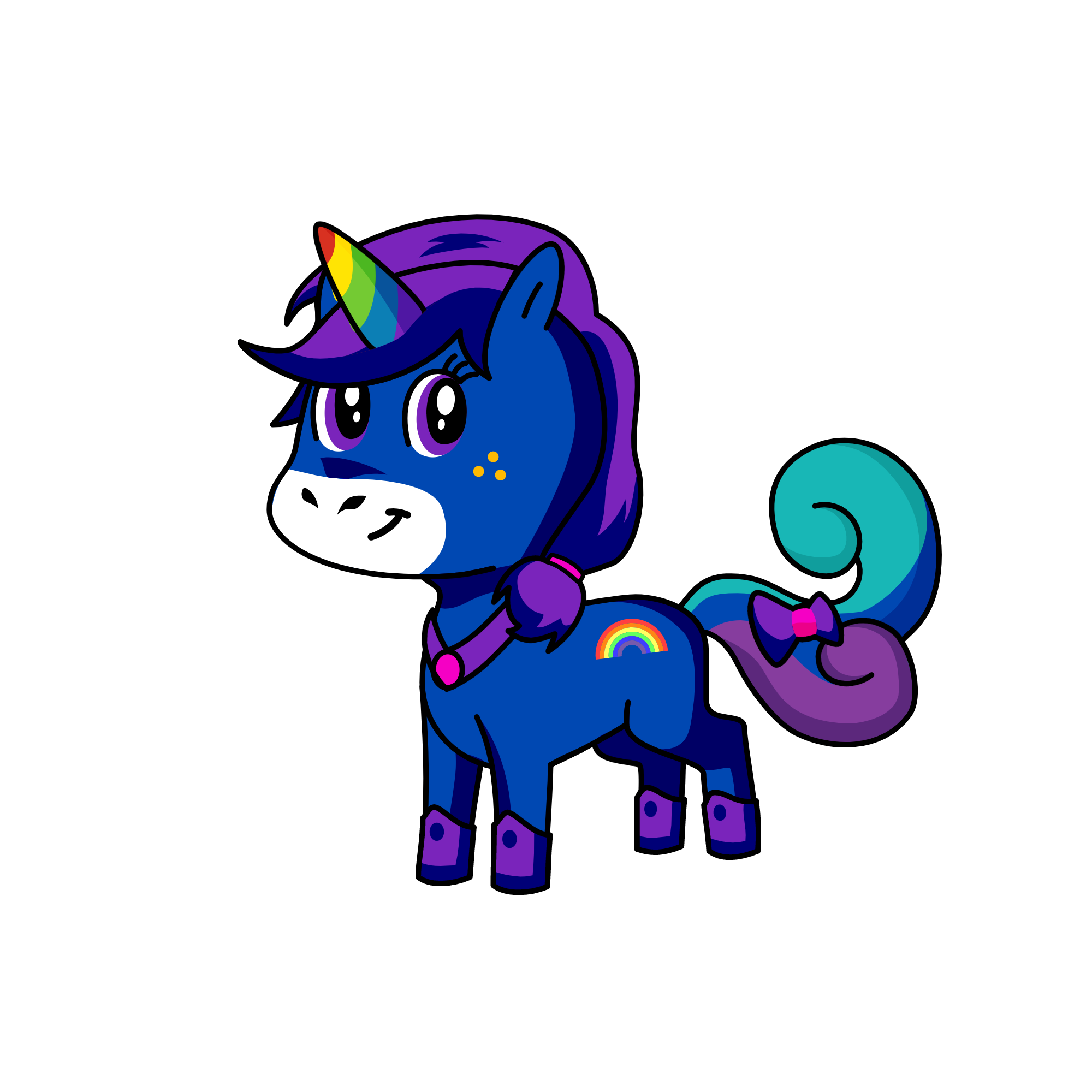 Purple, the unicorn