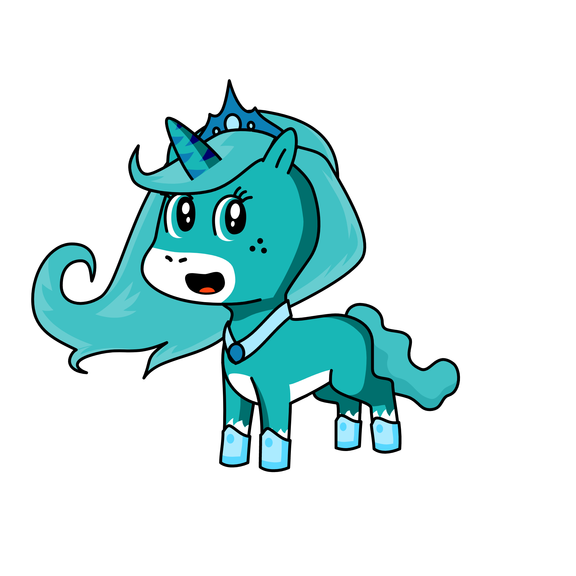 The snow unicorn, the unicorn