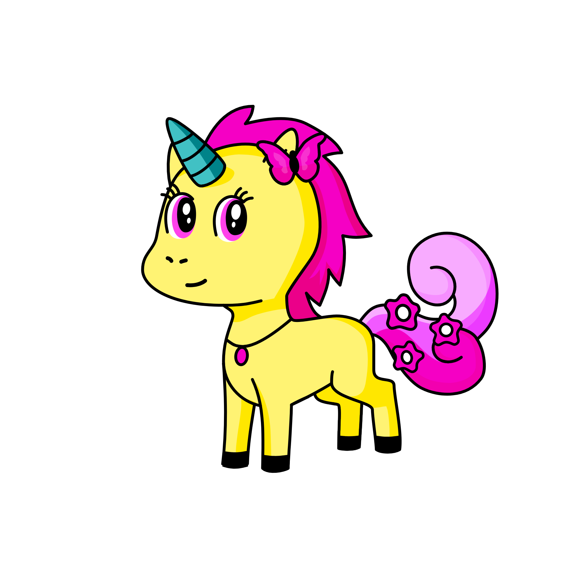 pink, the unicorn