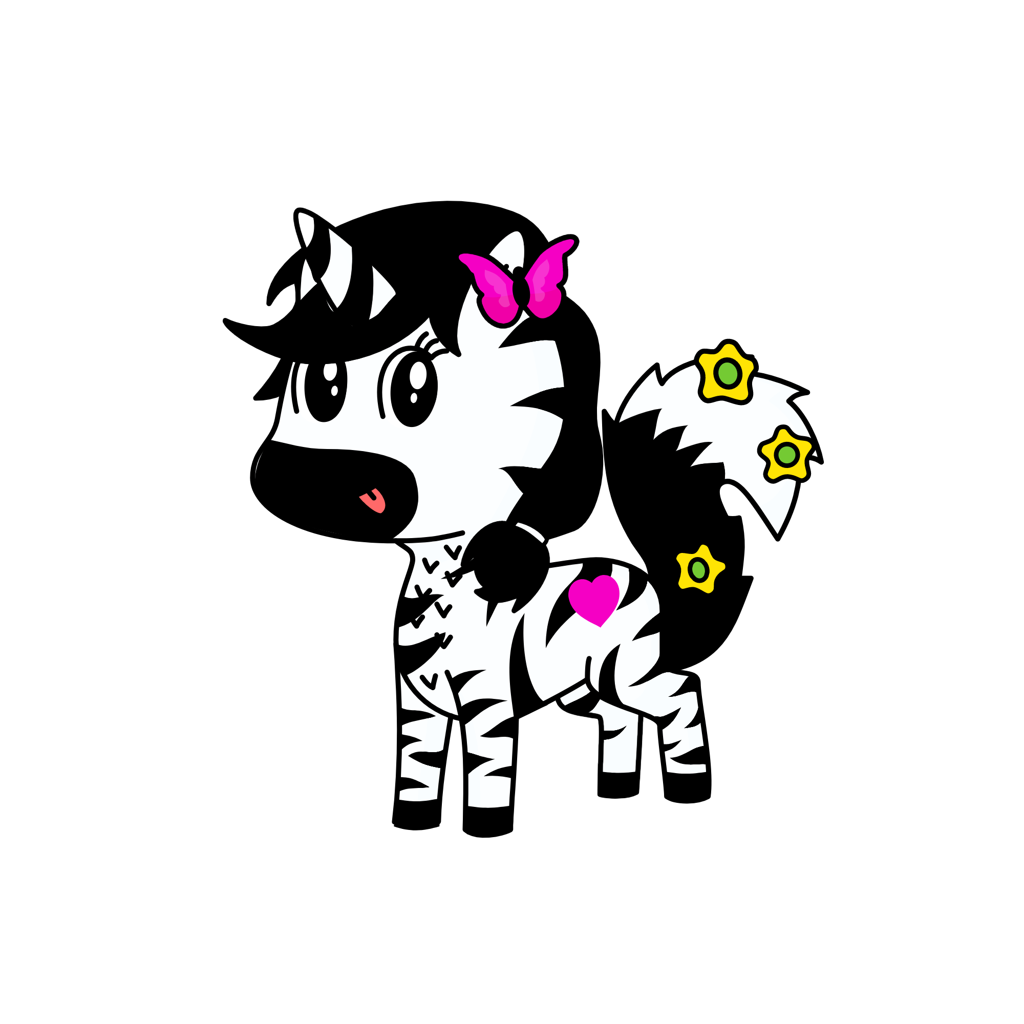 Oreo zebra, the unicorn