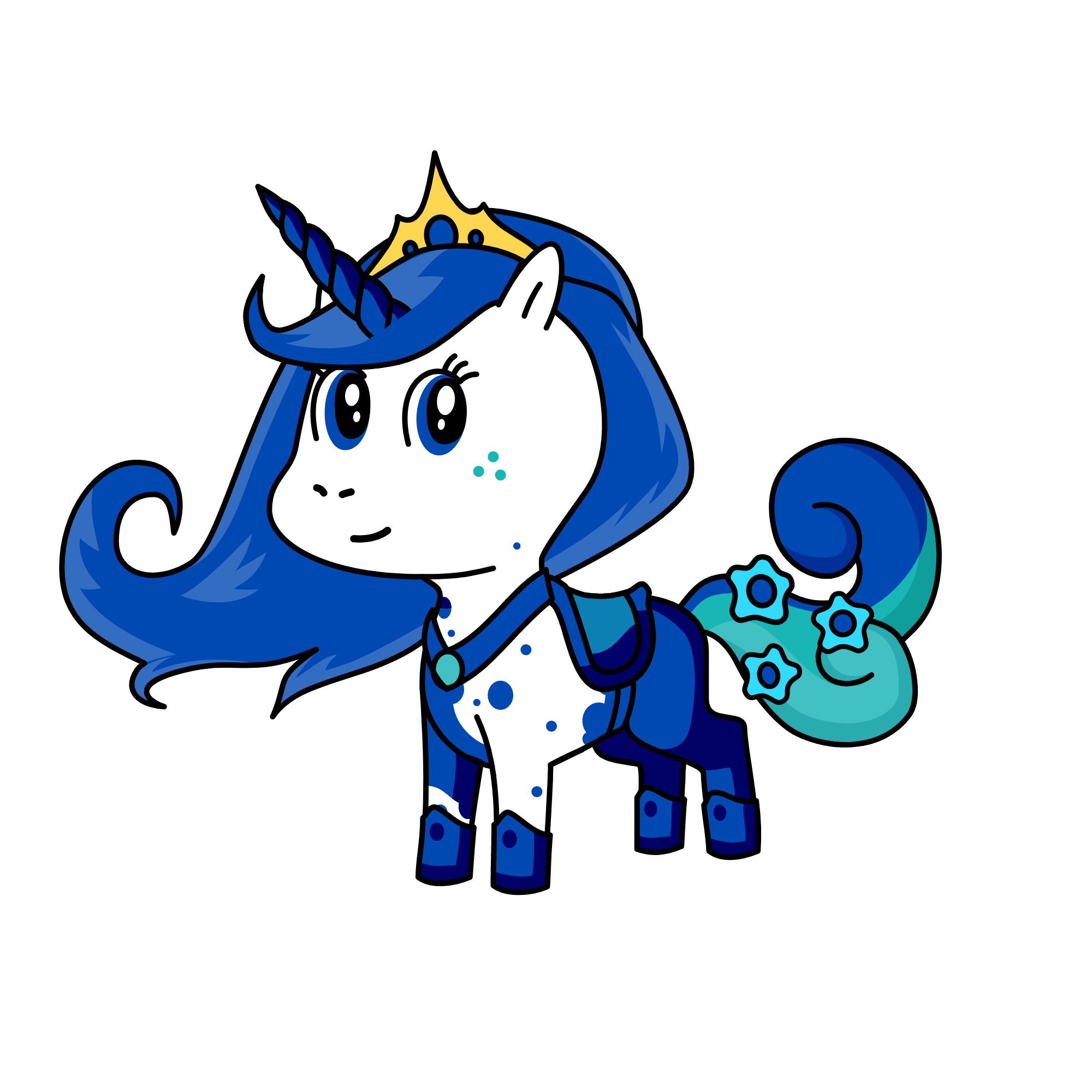 blue, the unicorn