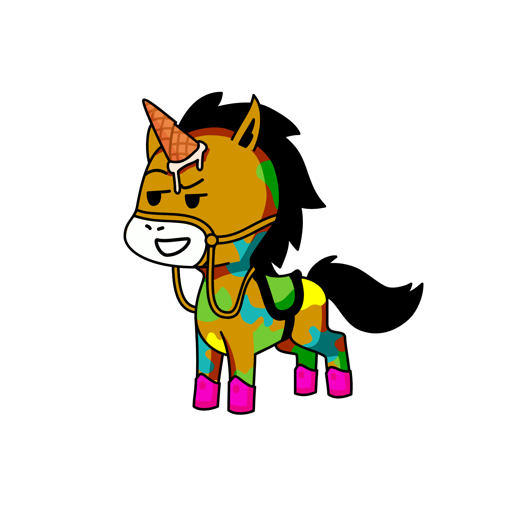 Secret agent horse, the unicorn
