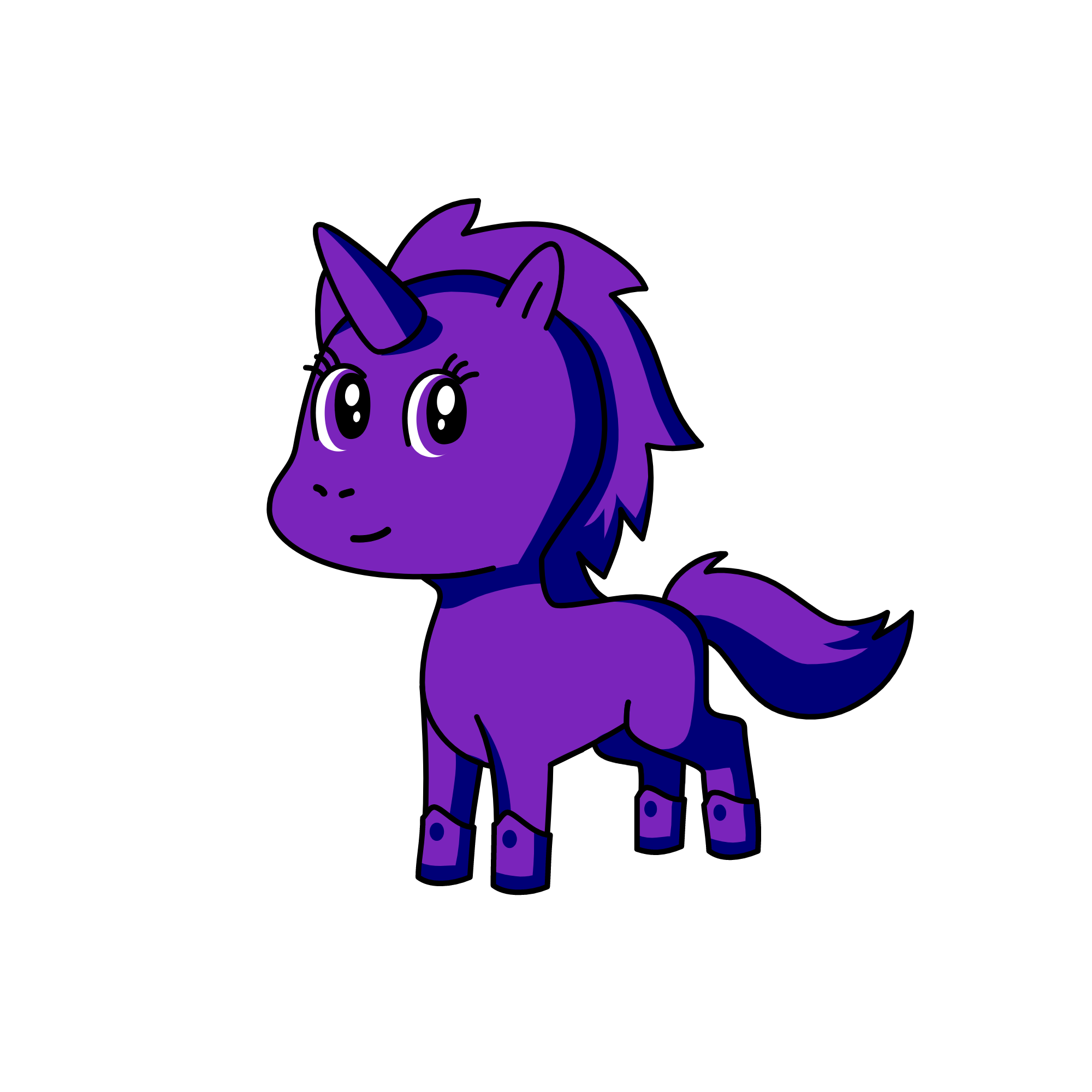 Purple, the unicorn