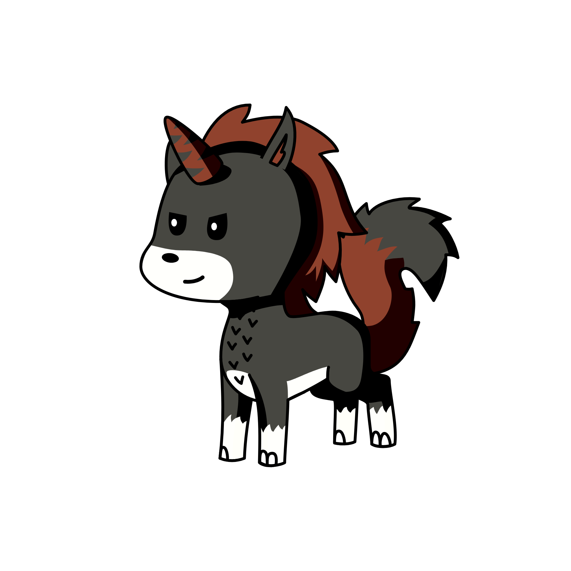 my grandma's huskie, Starkie, the unicorn