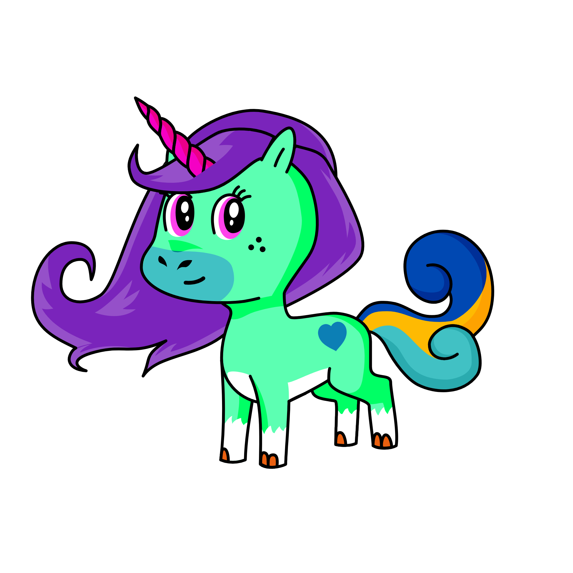 Bright, the unicorn