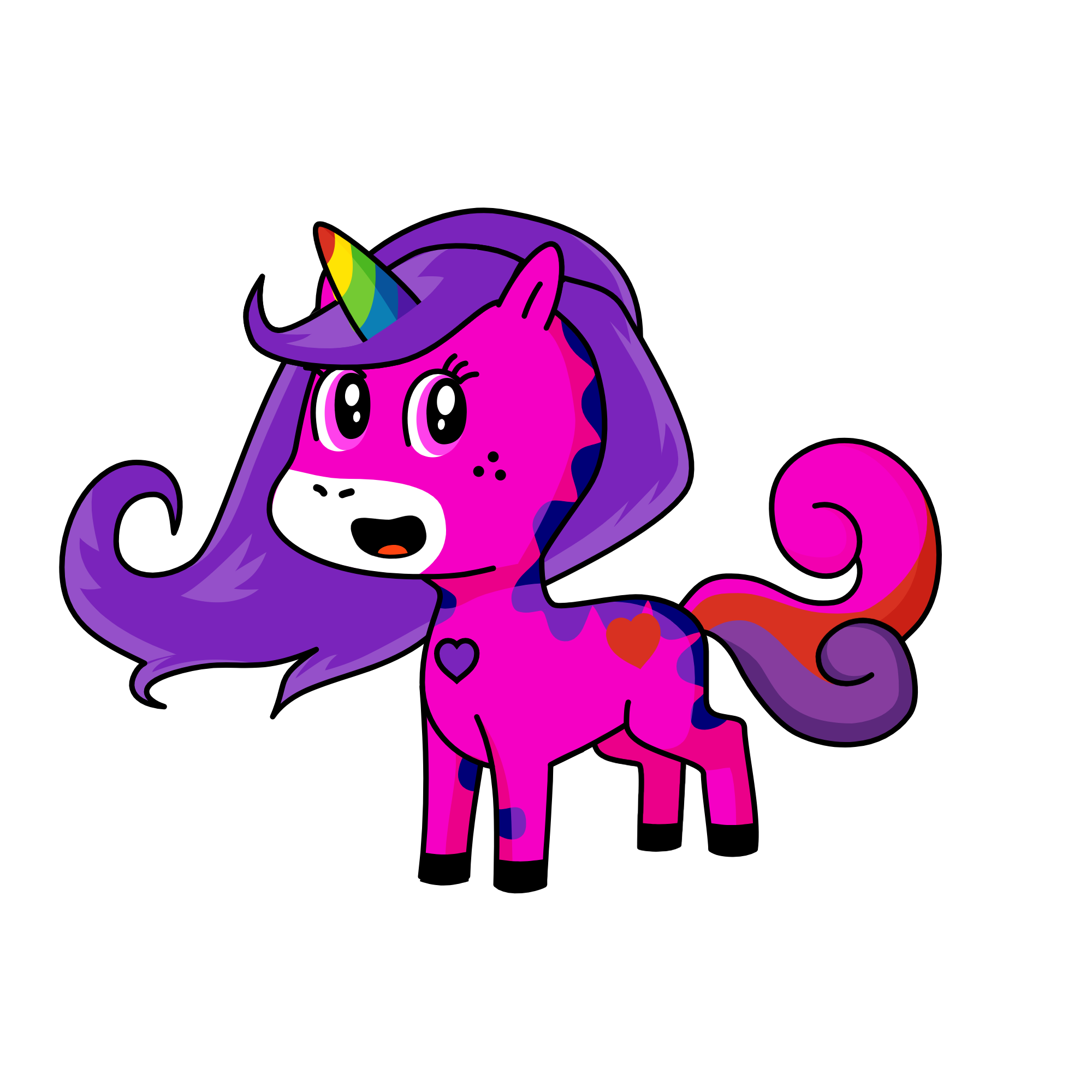 Rainbow, the unicorn