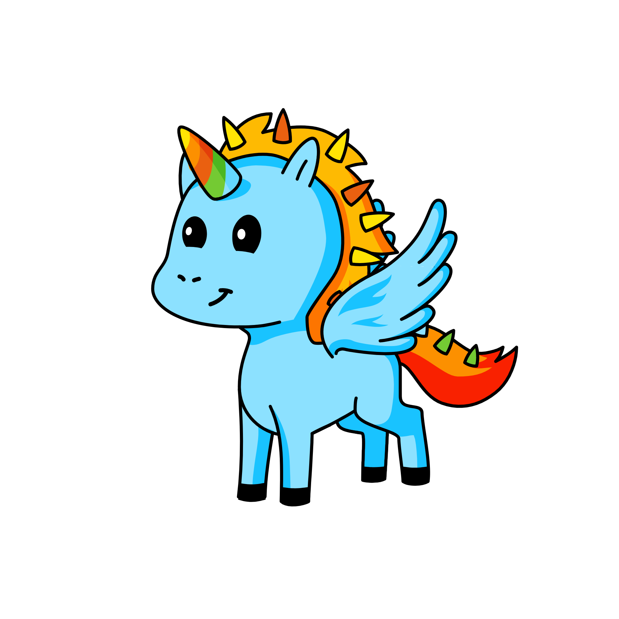 Rainbow dash, the unicorn