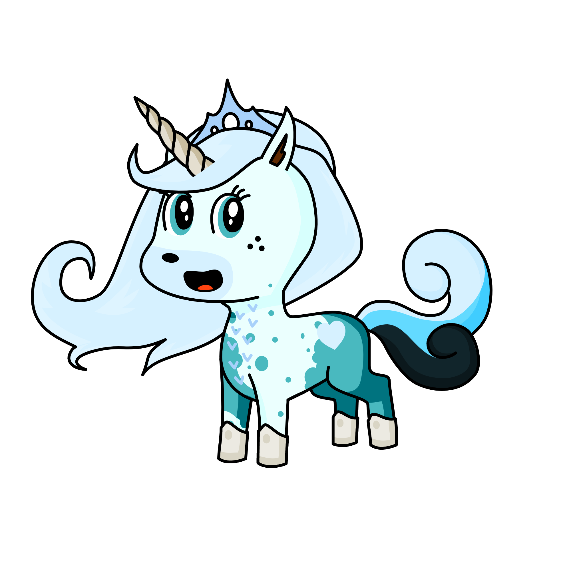 Majestic Snowflake III, the unicorn