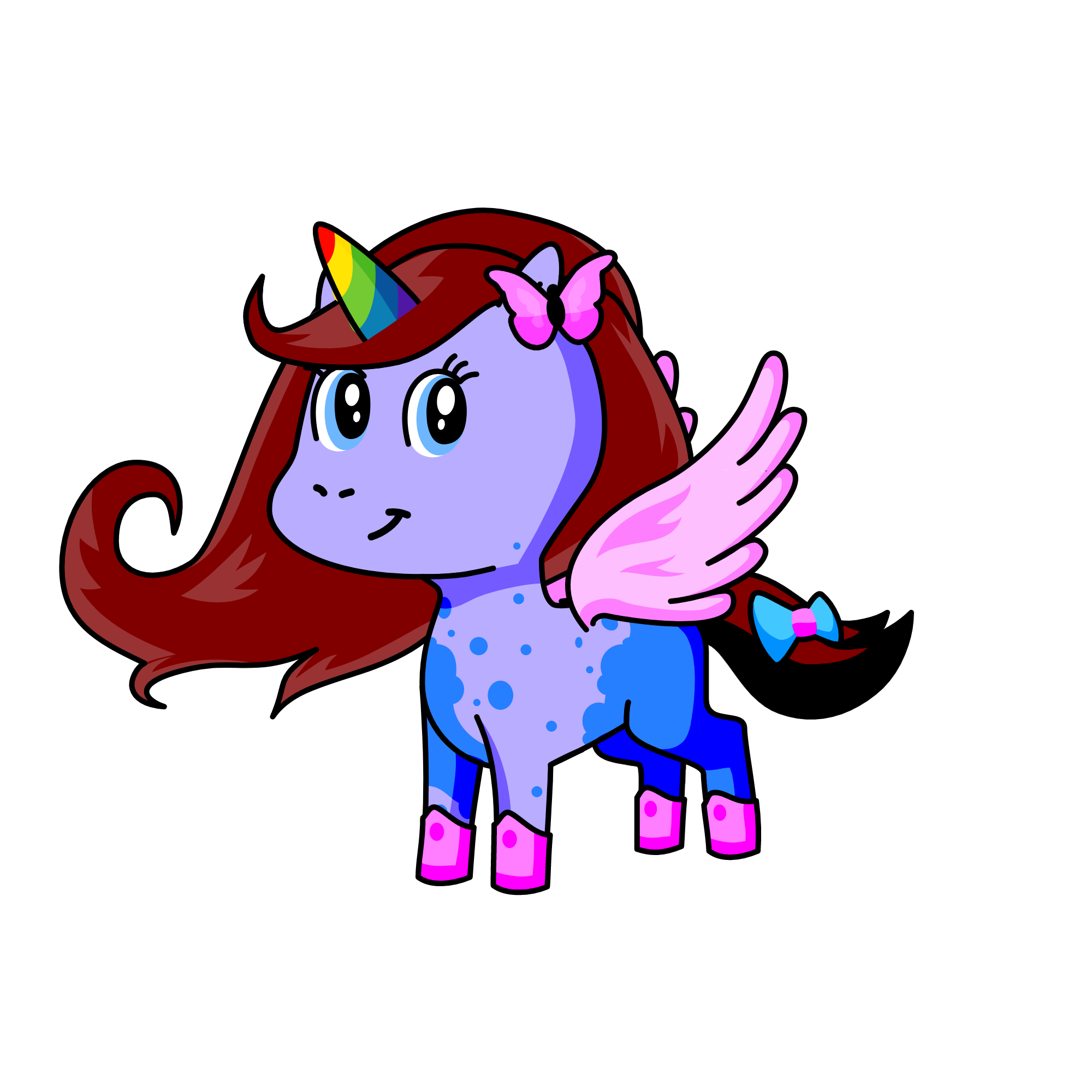 Miss Purple, the unicorn