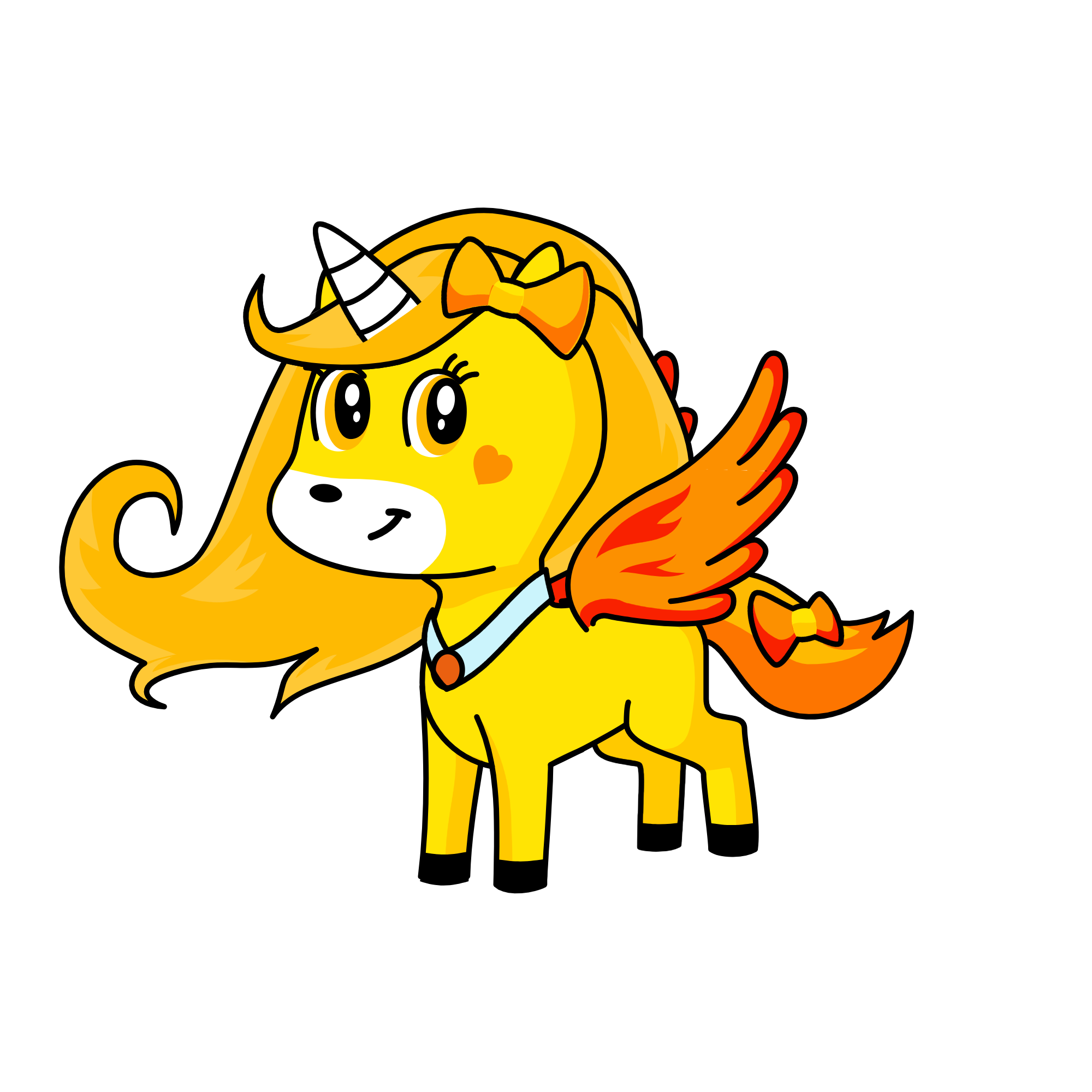 gold, the unicorn