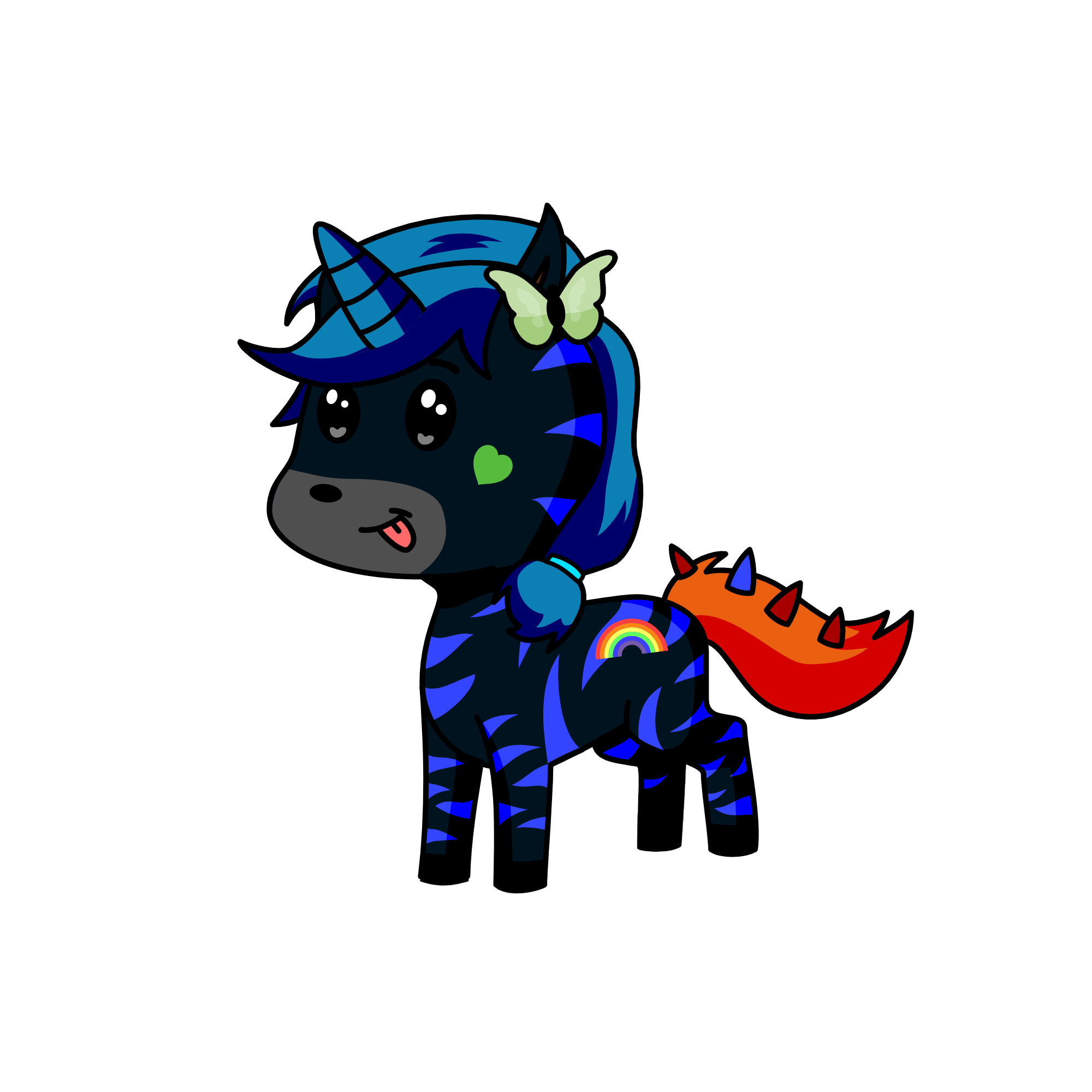 black, the unicorn