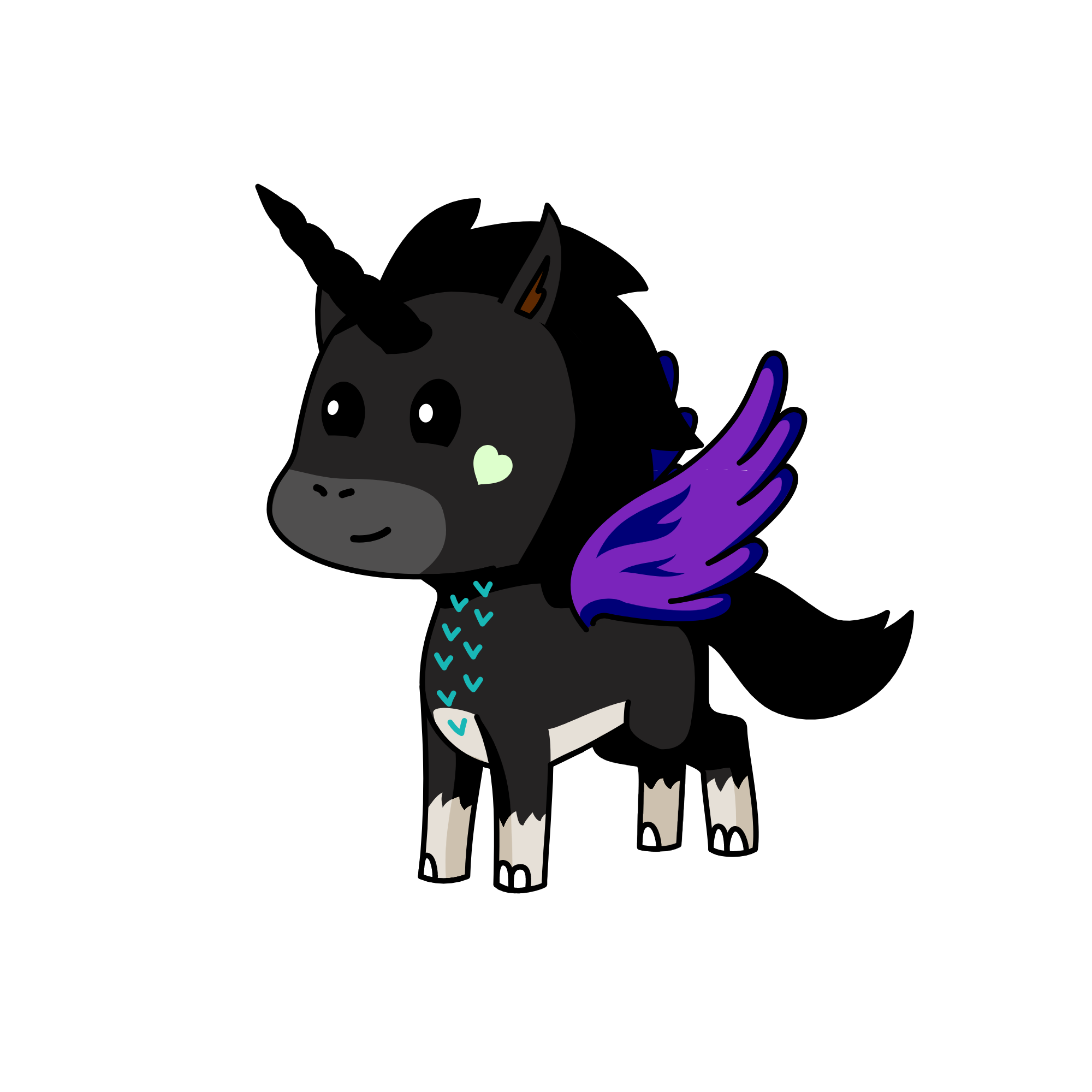 blacky, the unicorn