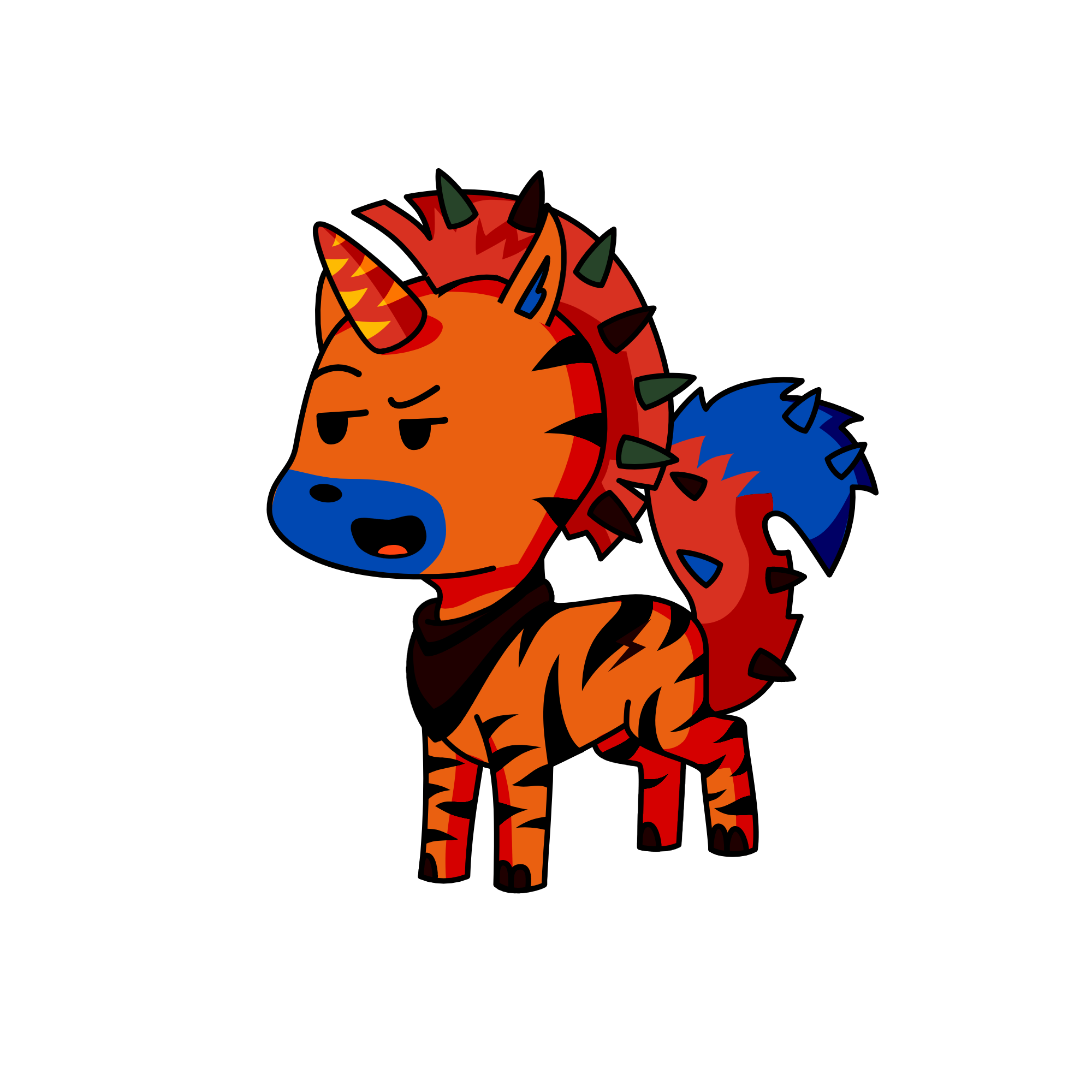 tiger, the unicorn