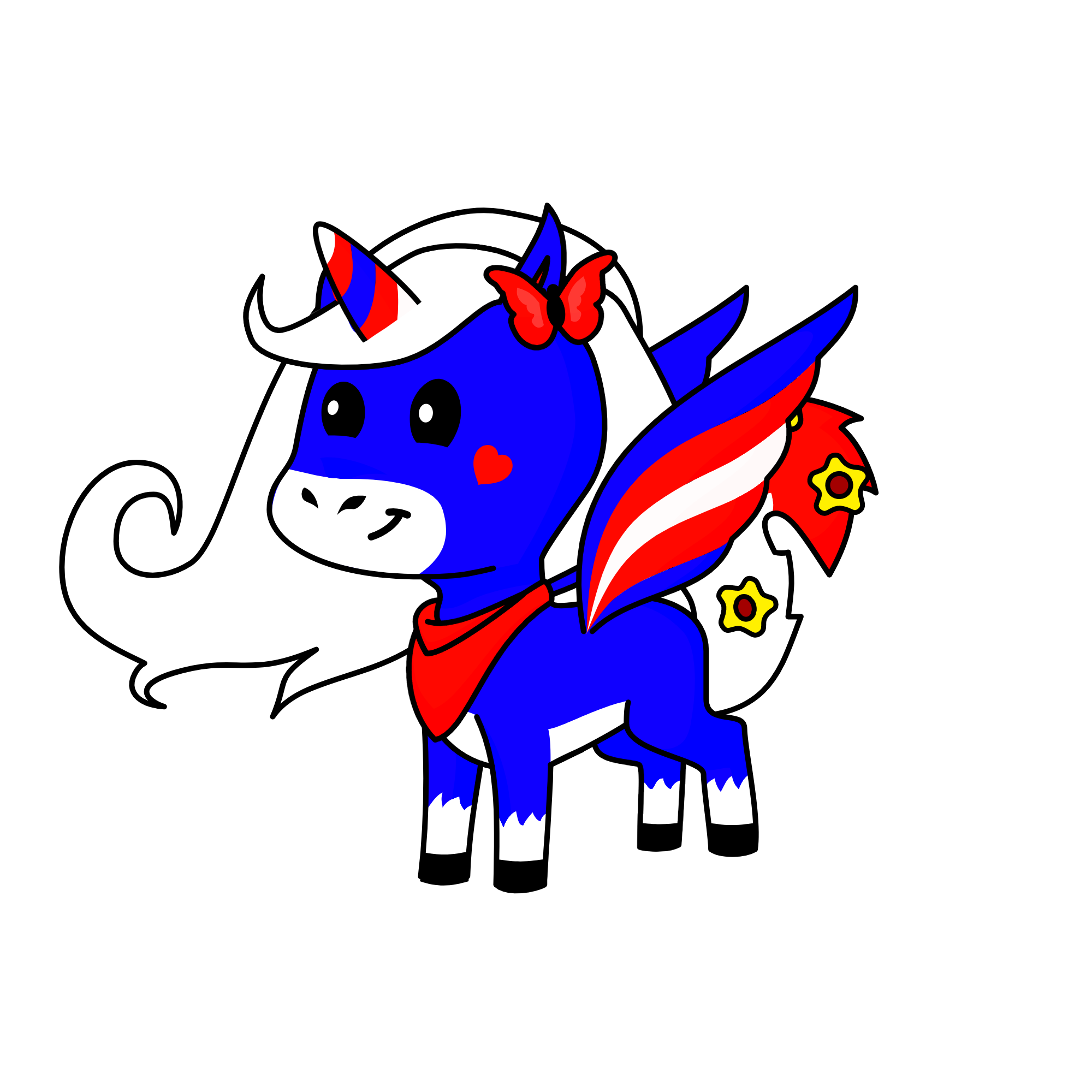 God Bless the USA, the unicorn