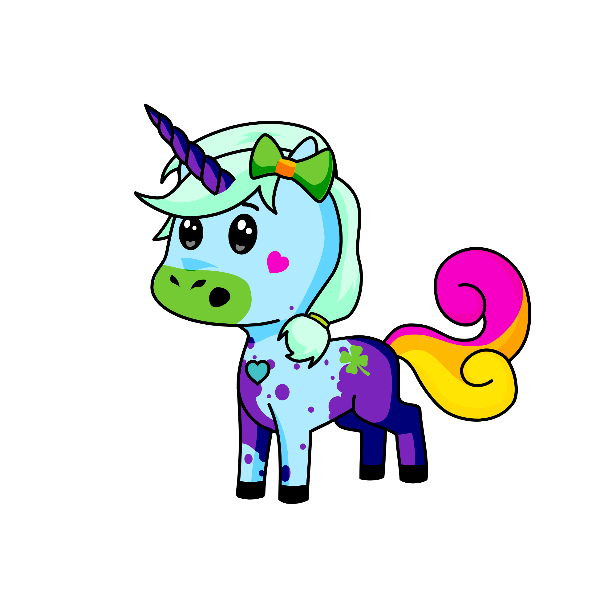 clumsy, the unicorn