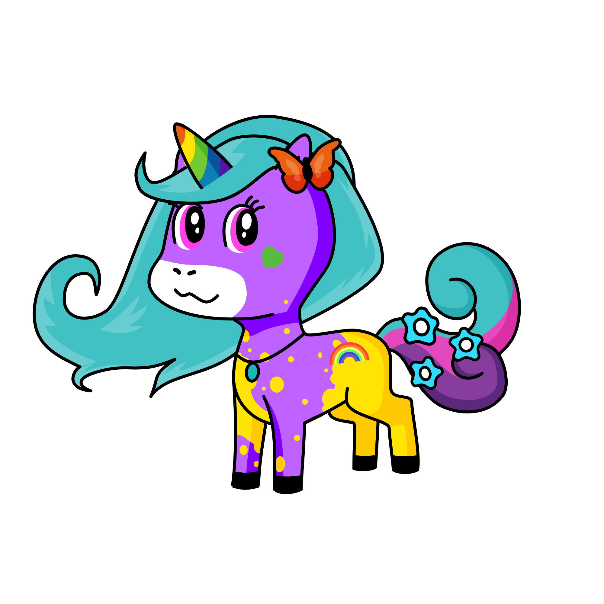 Rainbow, the unicorn