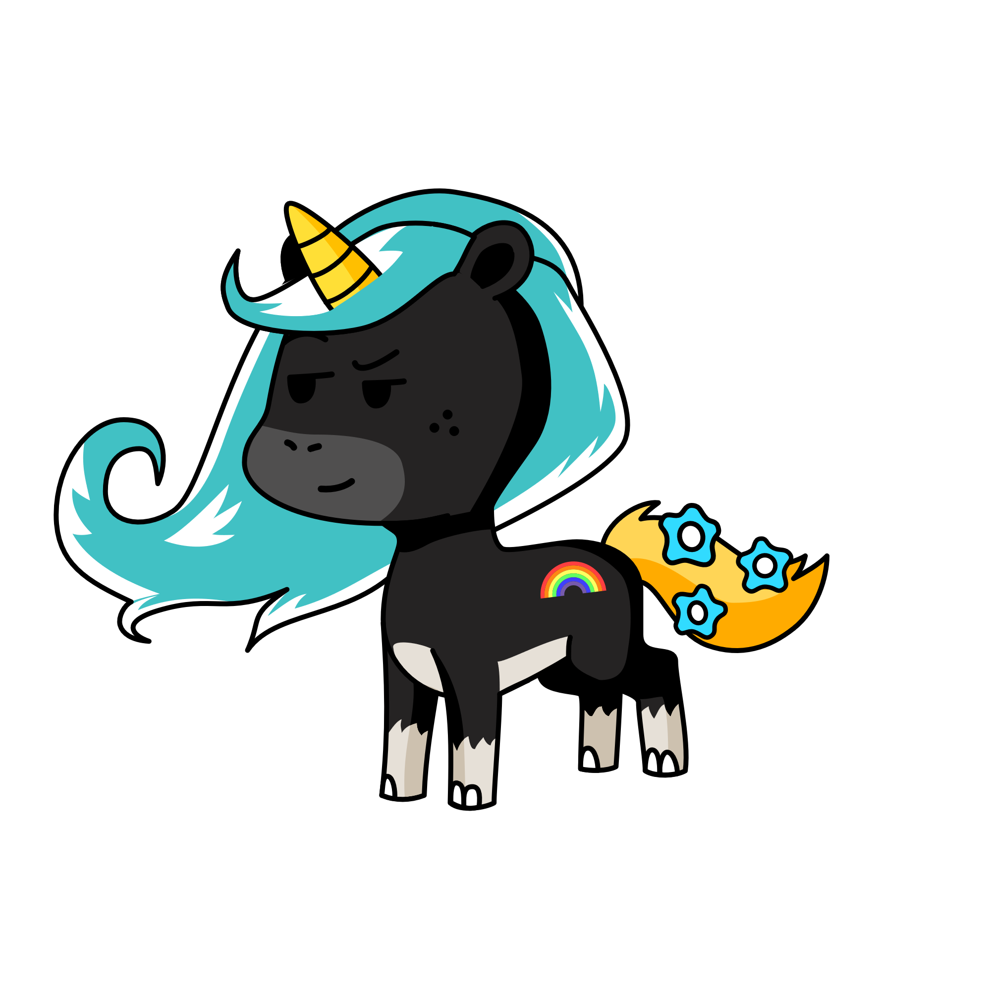 moonlight, the unicorn