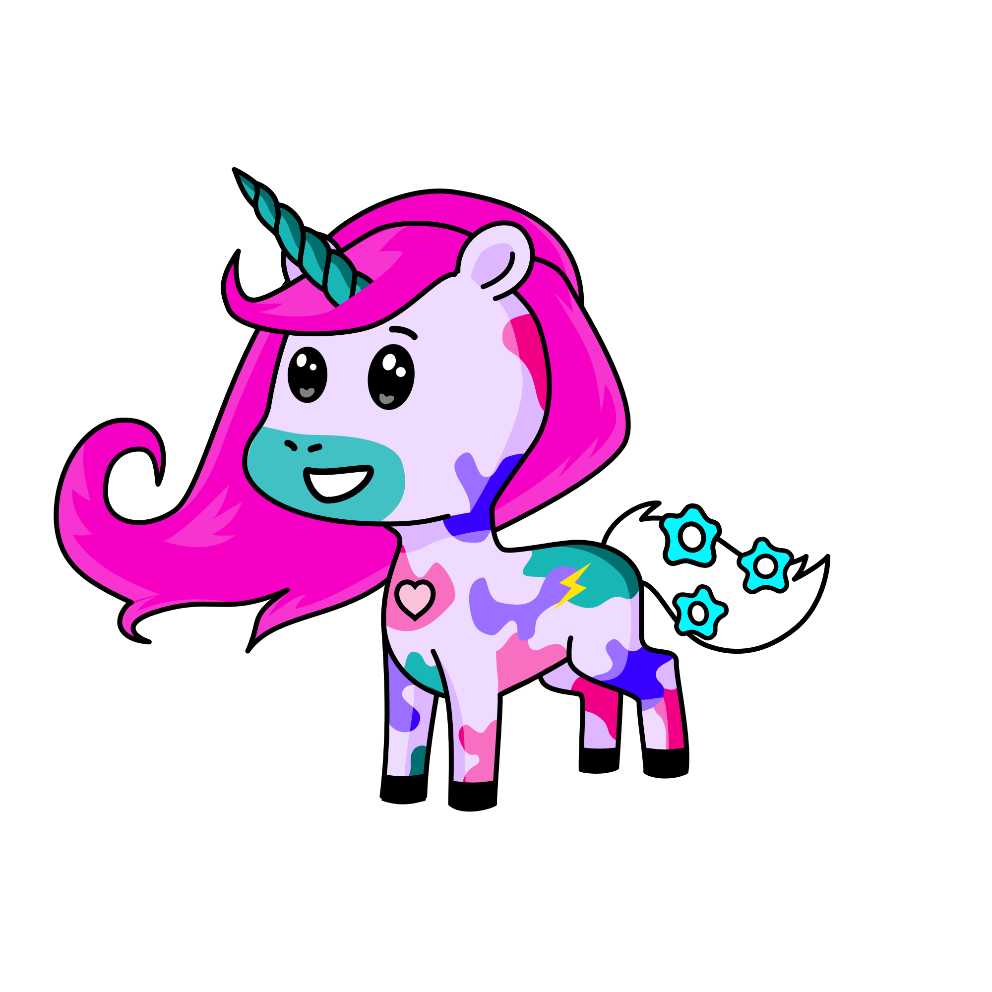Magenta , the unicorn
