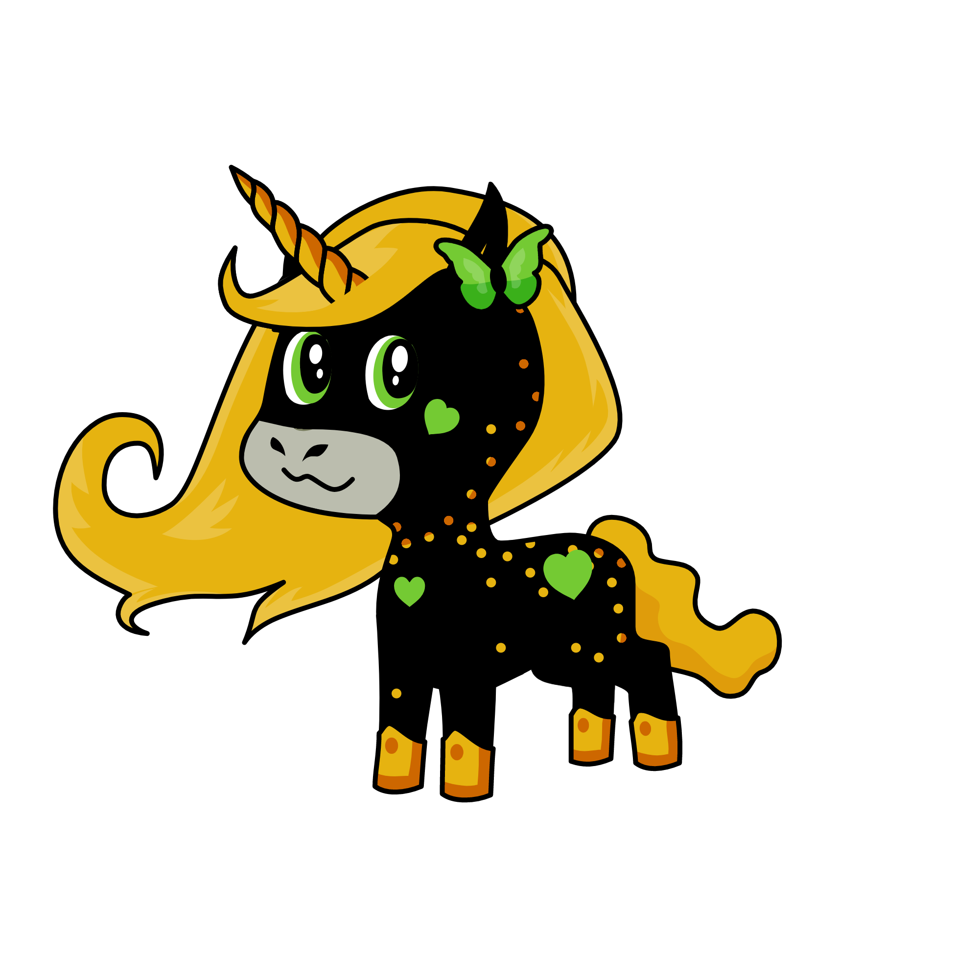 Gold, the unicorn