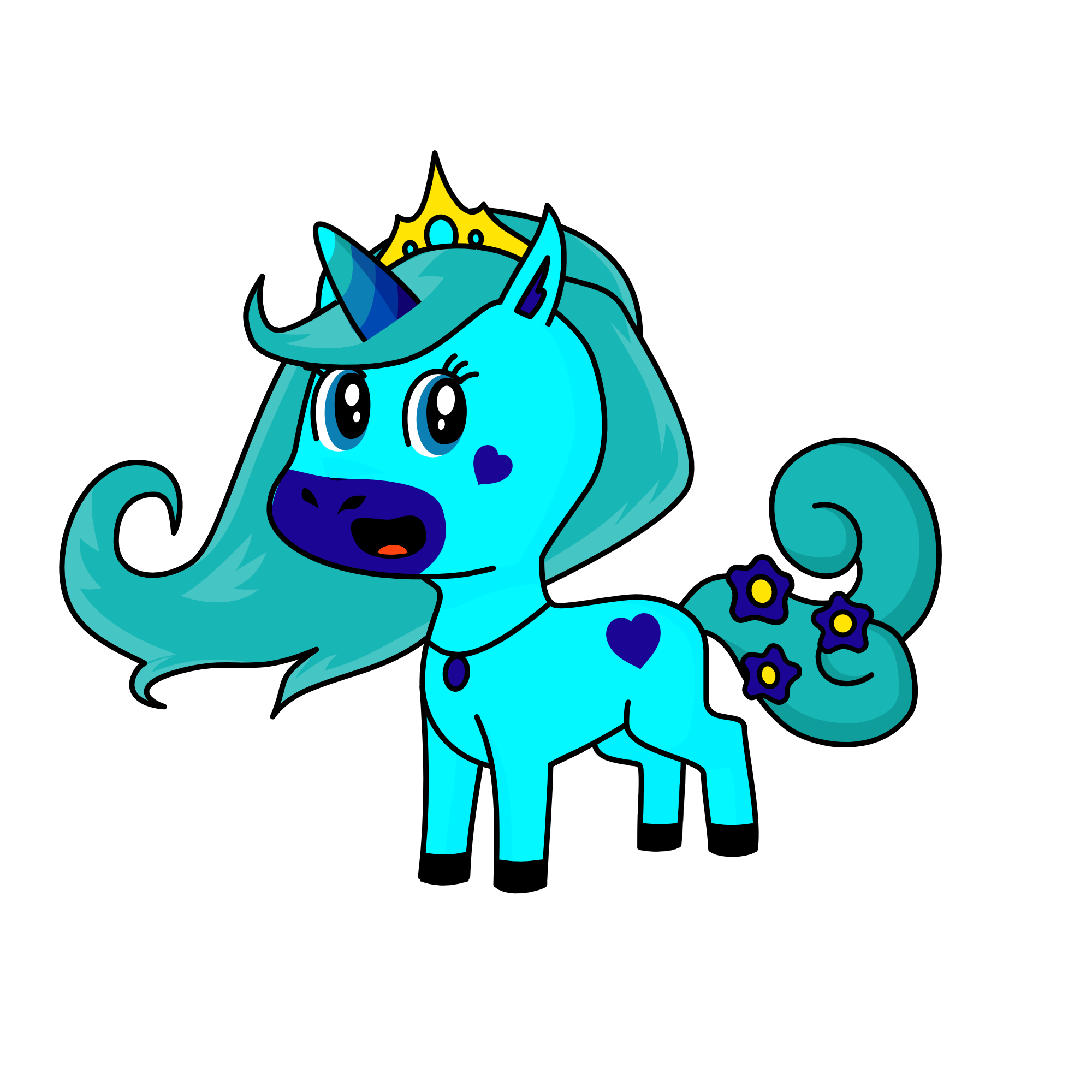 glacier the ice Queen, the unicorn