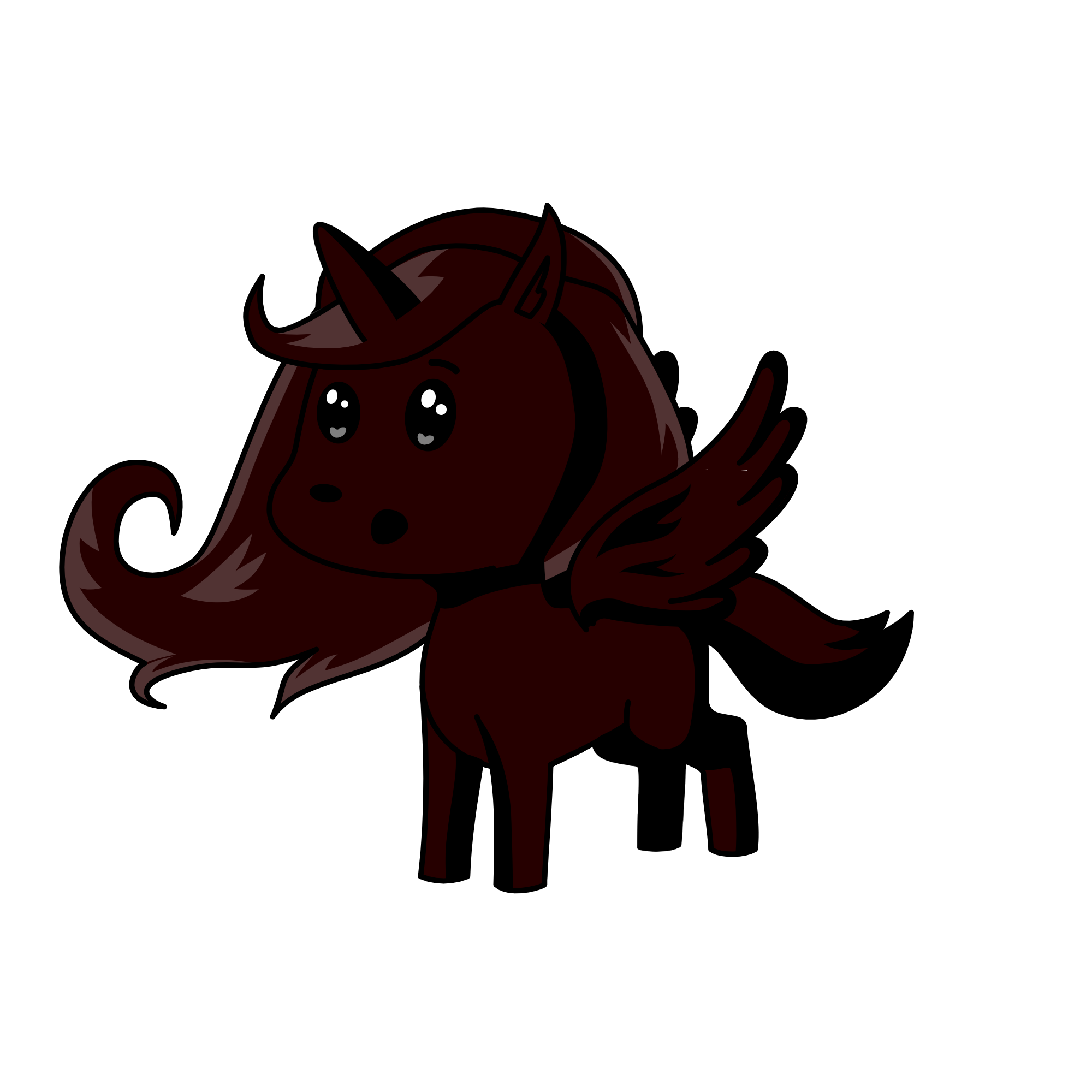 Black, the unicorn