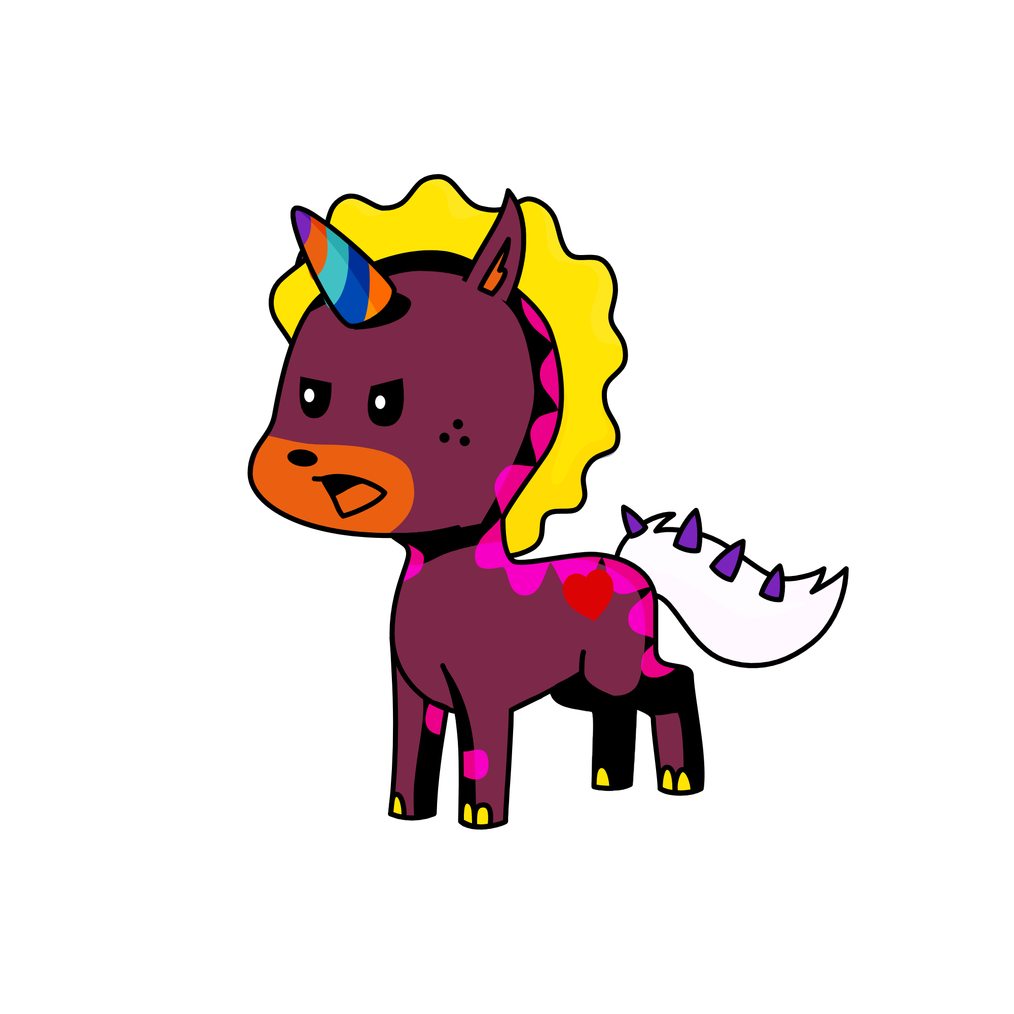 BAD UNICORN (bolly all days to mess a unicorn that is bollyd all days made off fireworks ., the unicorn