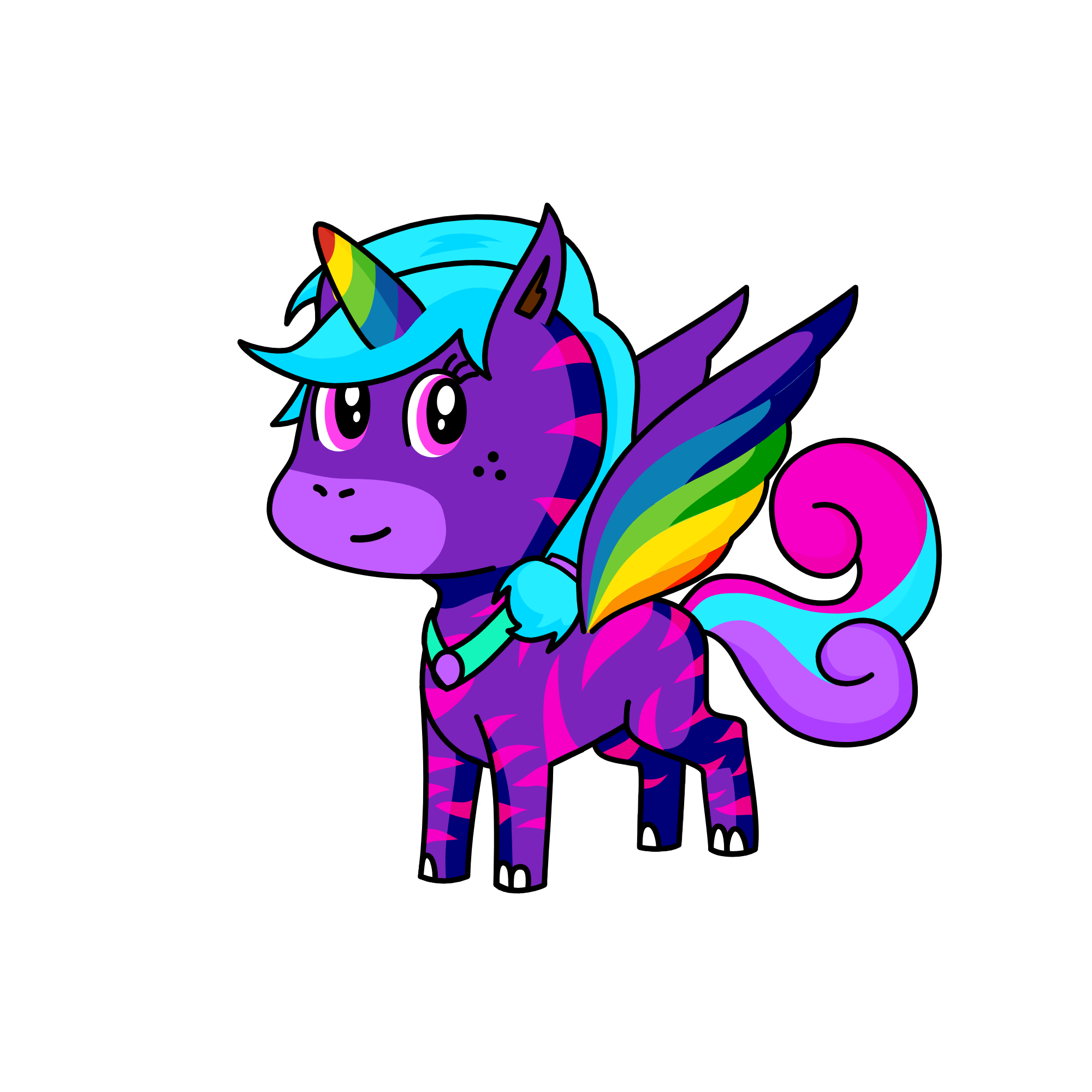Ranbis and Ranbow's mom, the unicorn