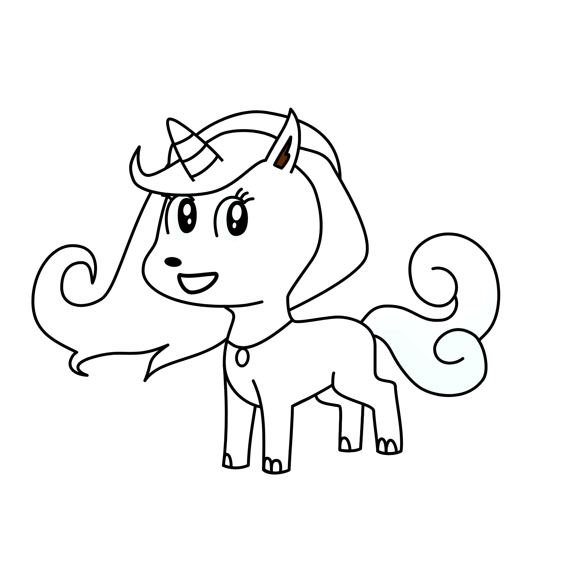 white, the unicorn