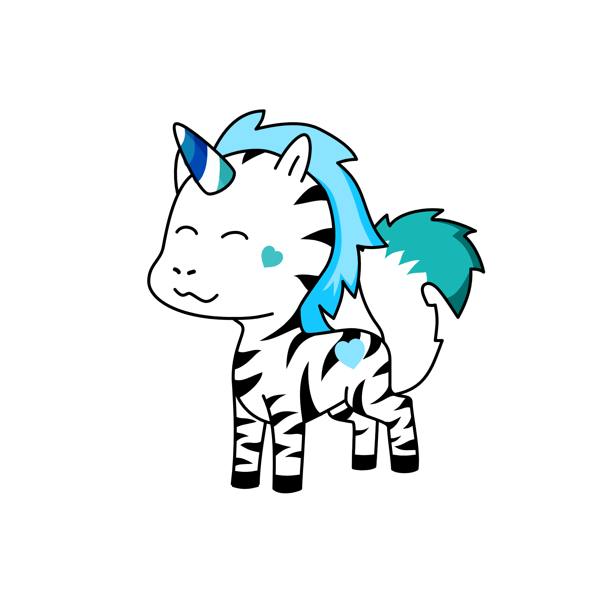 zebra, the unicorn