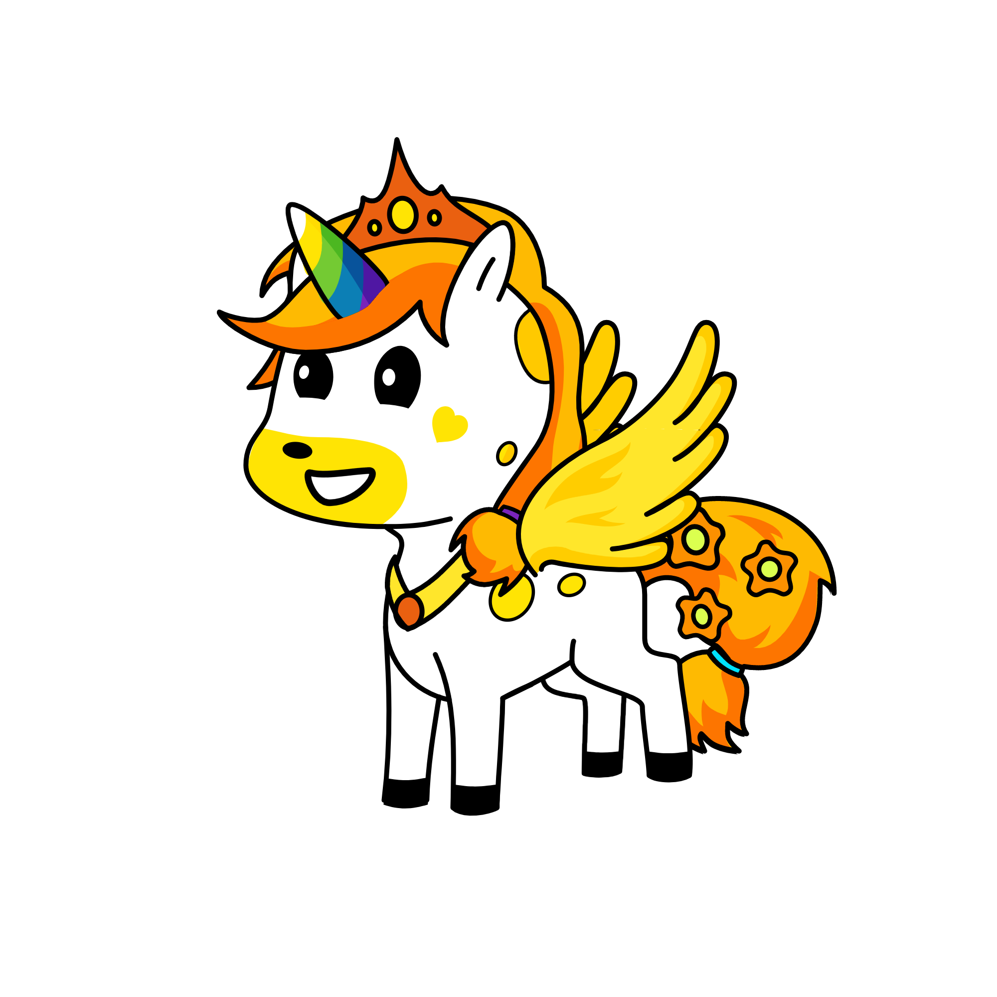 Orangey, the unicorn