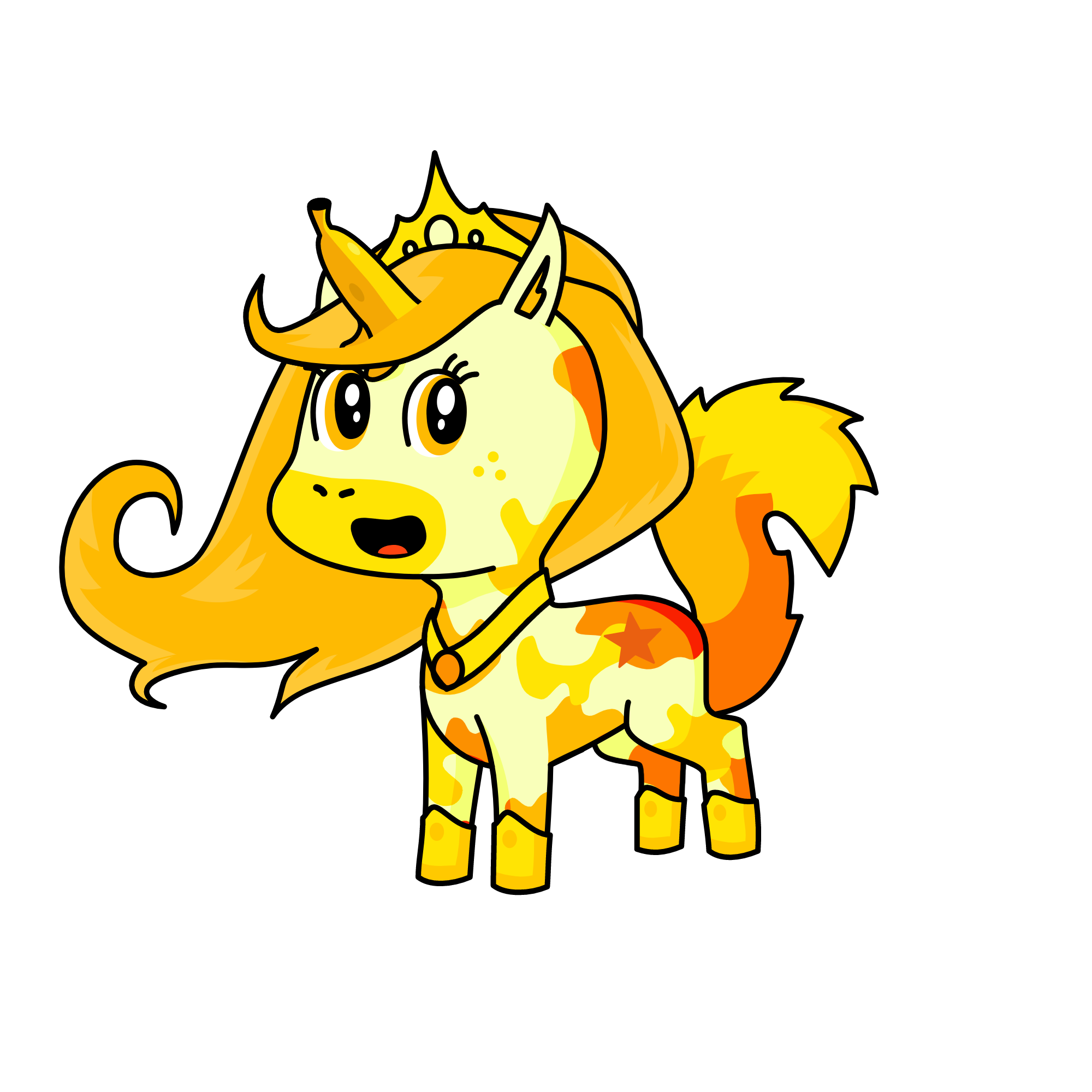 The Banana Queen, the unicorn
