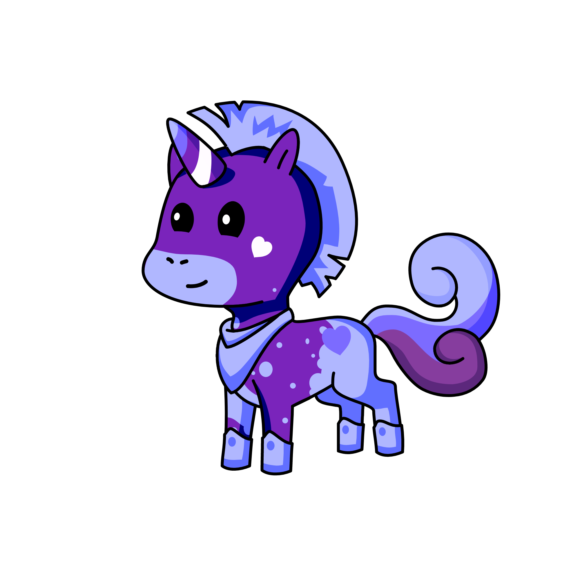 to much purple, the unicorn