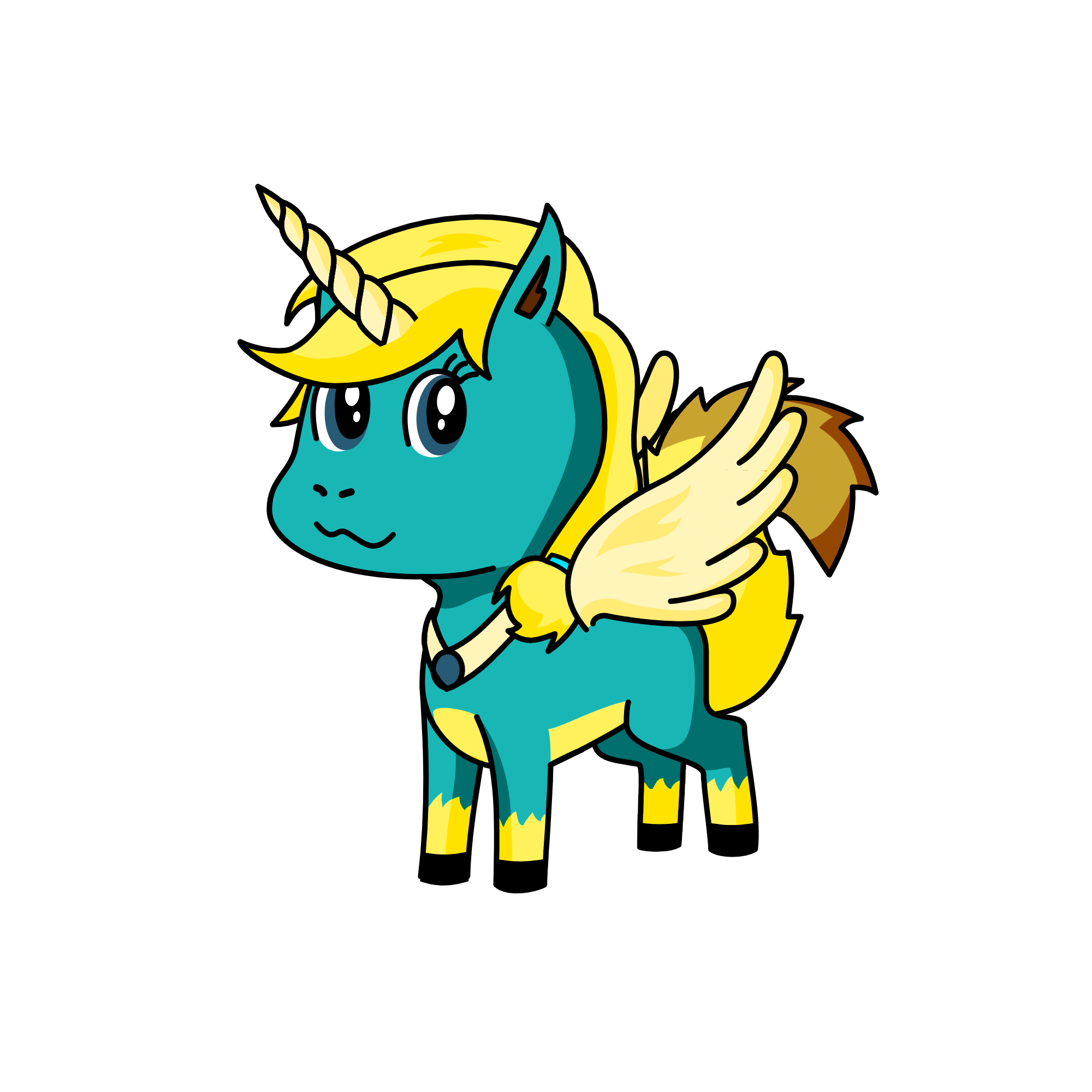 Nubby (ps thank you Karai of Nature for the wings), the unicorn