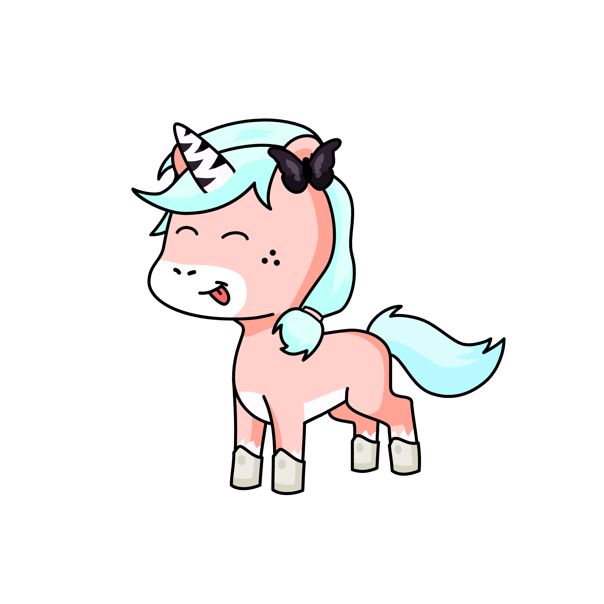 Peach, the unicorn