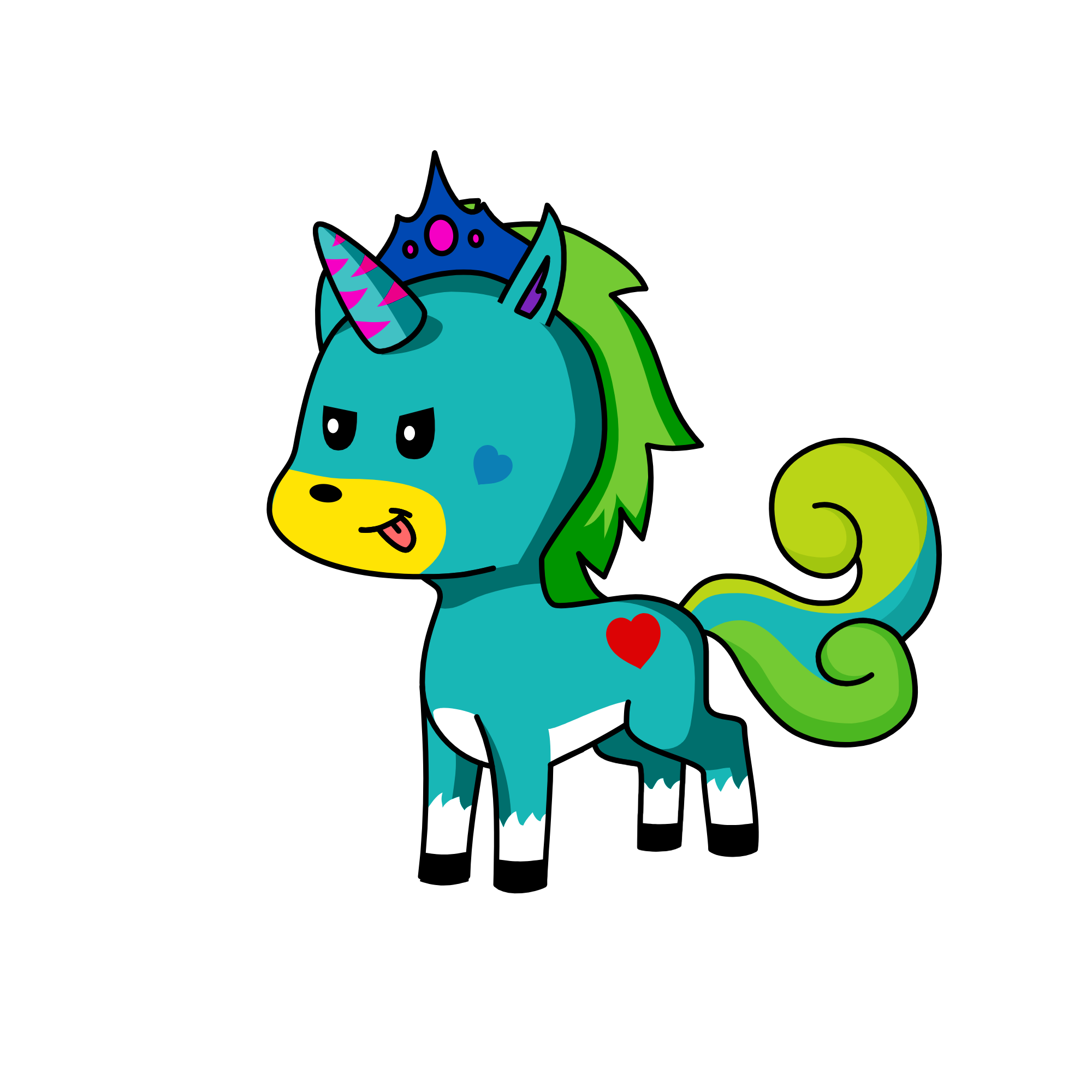 miss. green, the unicorn