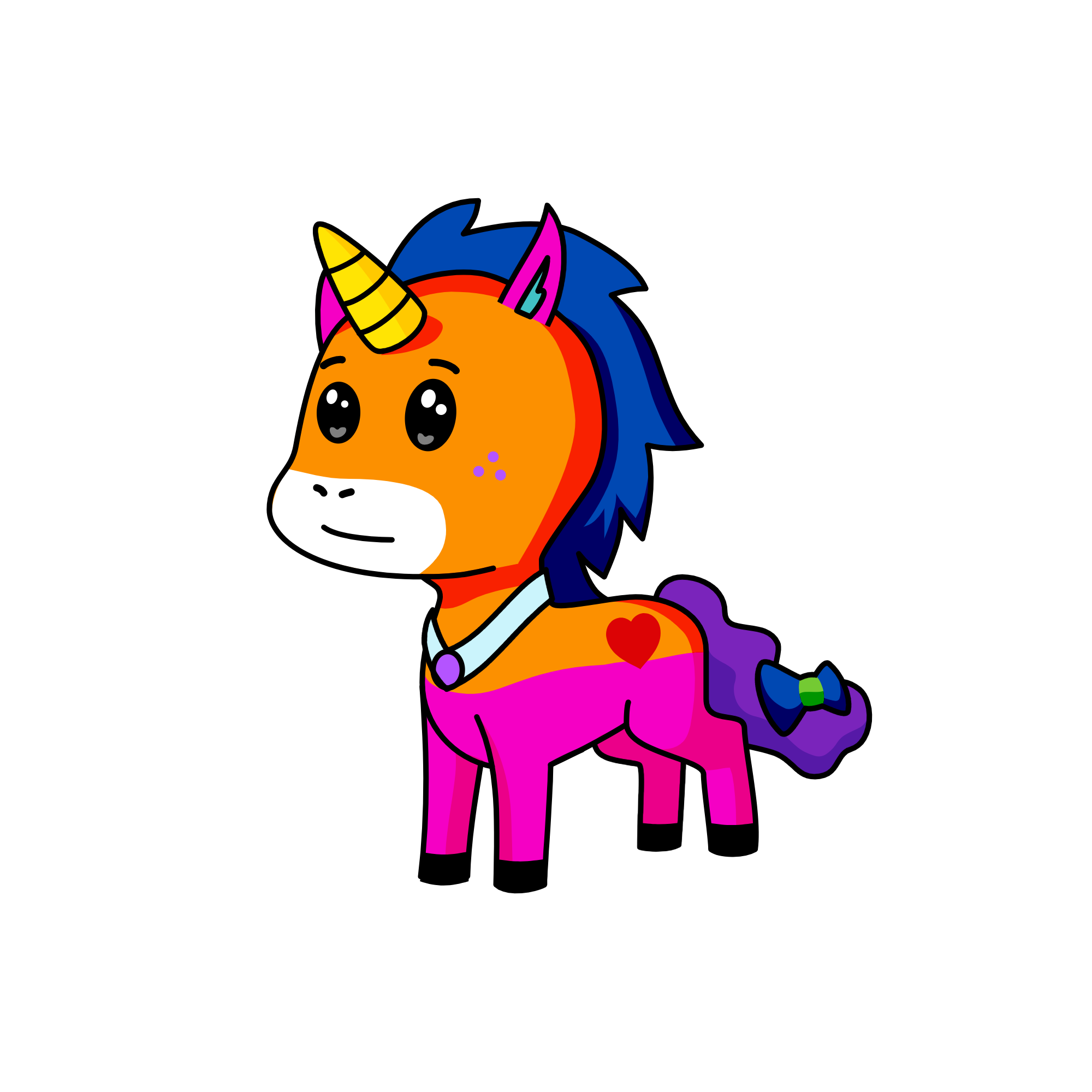 sunset, the unicorn