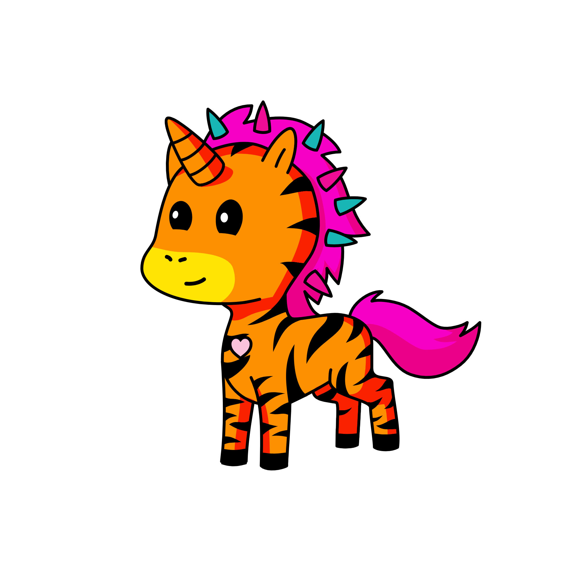 desert pink, the unicorn