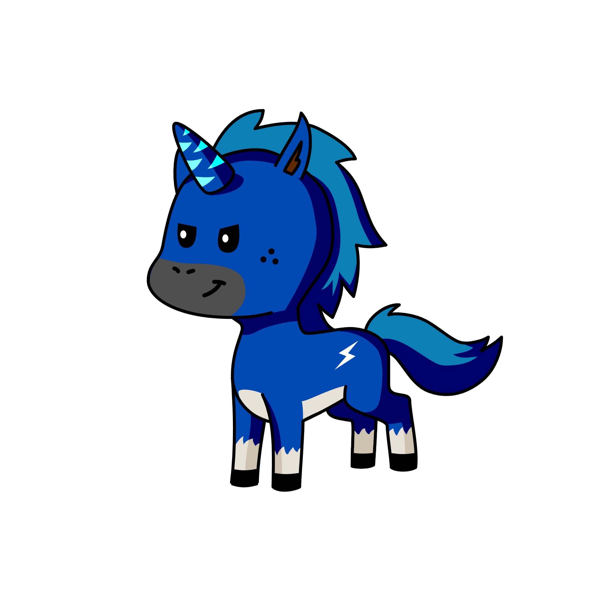 Midnight Blue, the unicorn