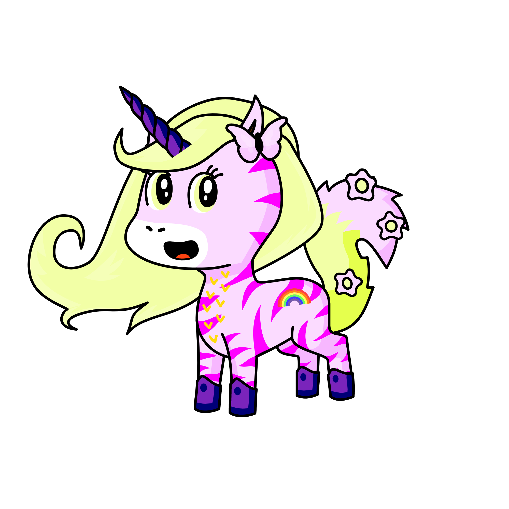 FOR A GAME 123, the unicorn
