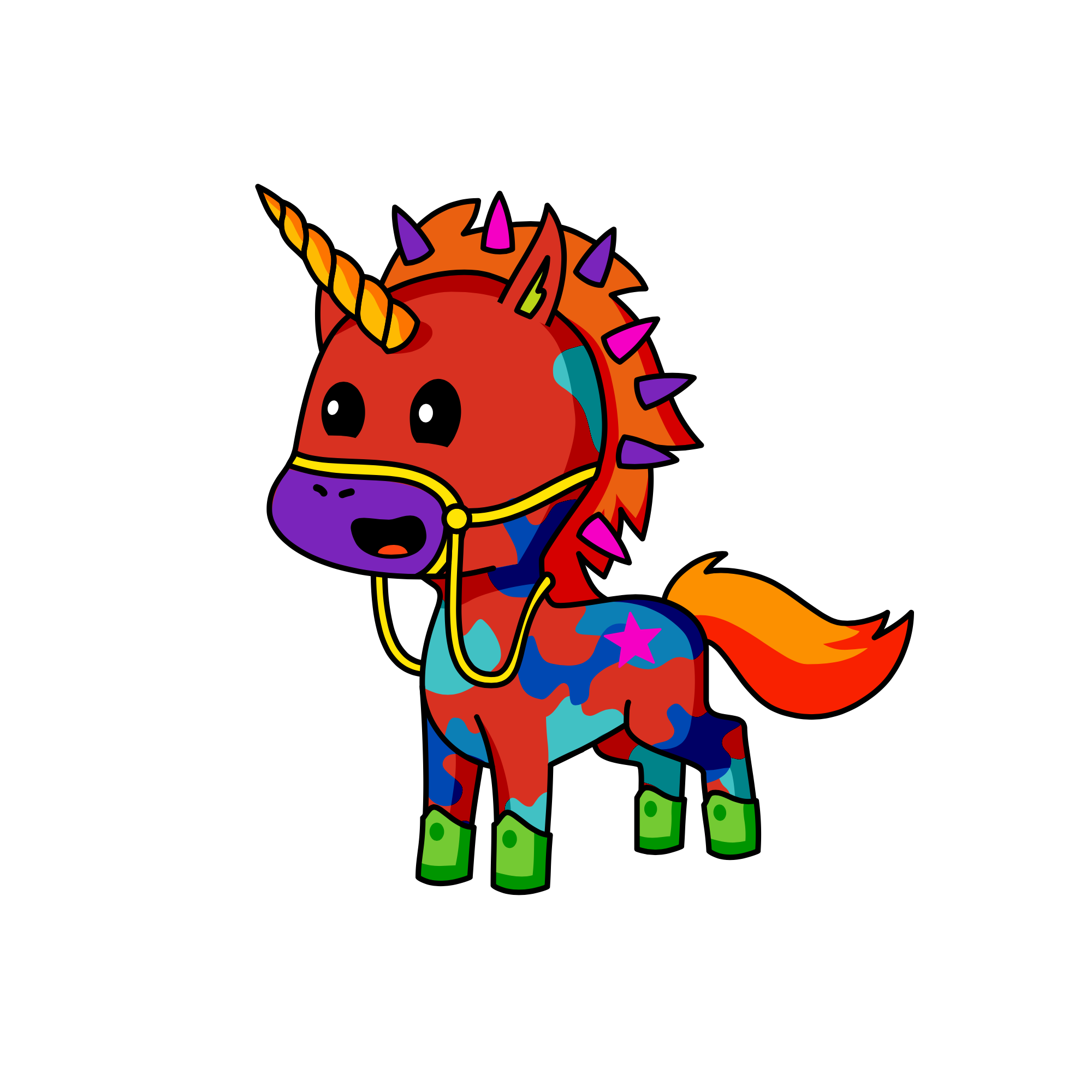 Rainbow, the unicorn