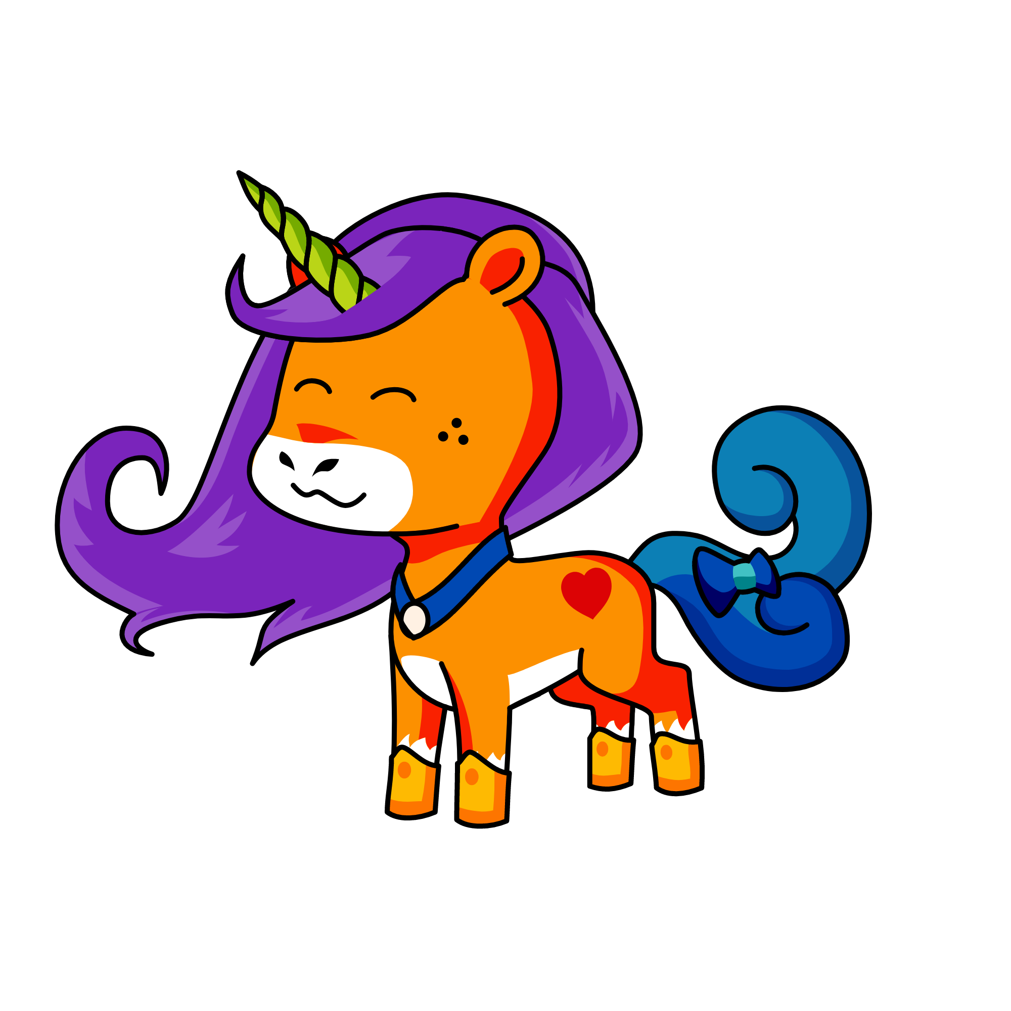 Rainbow, the unicorn
