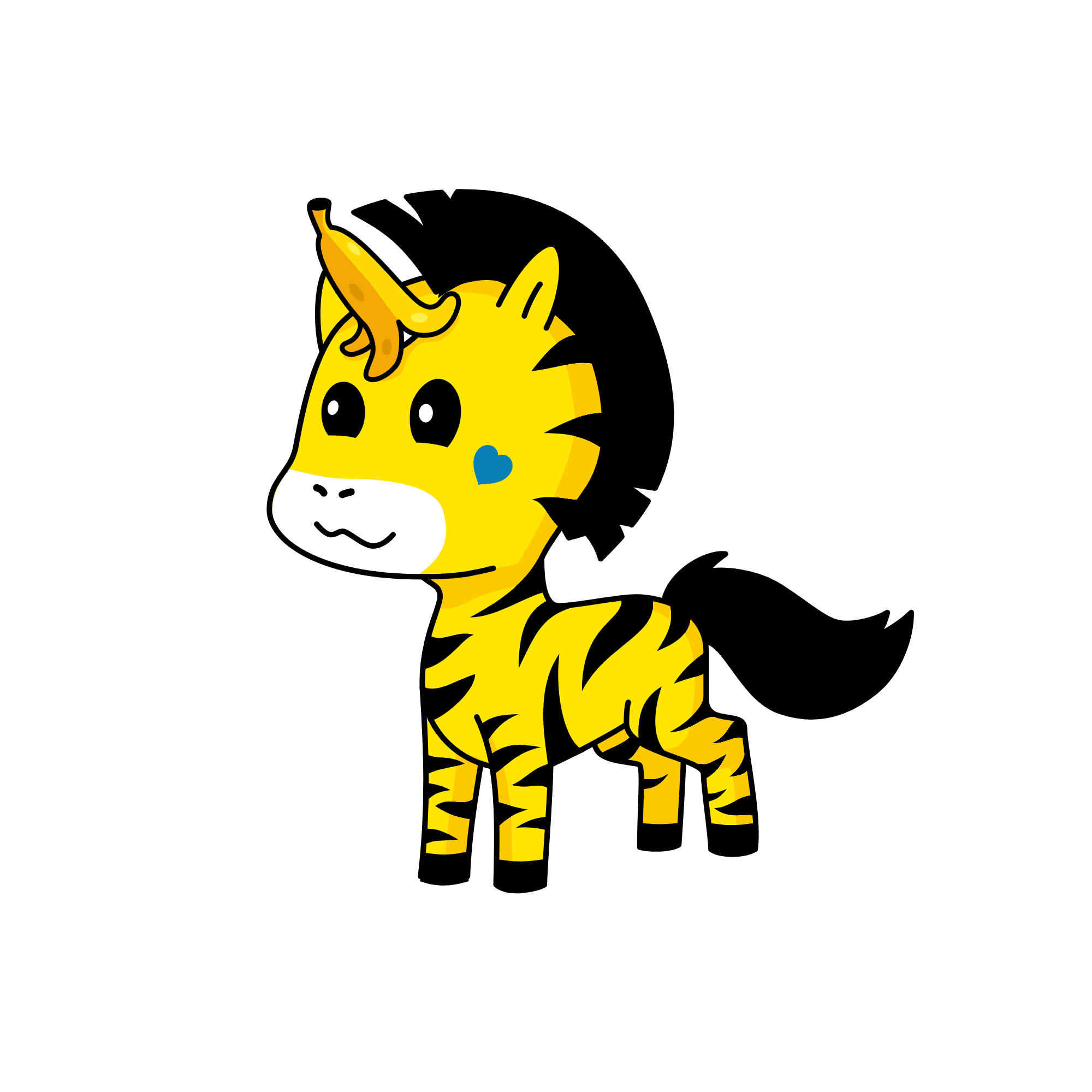 bannana zebra, the unicorn