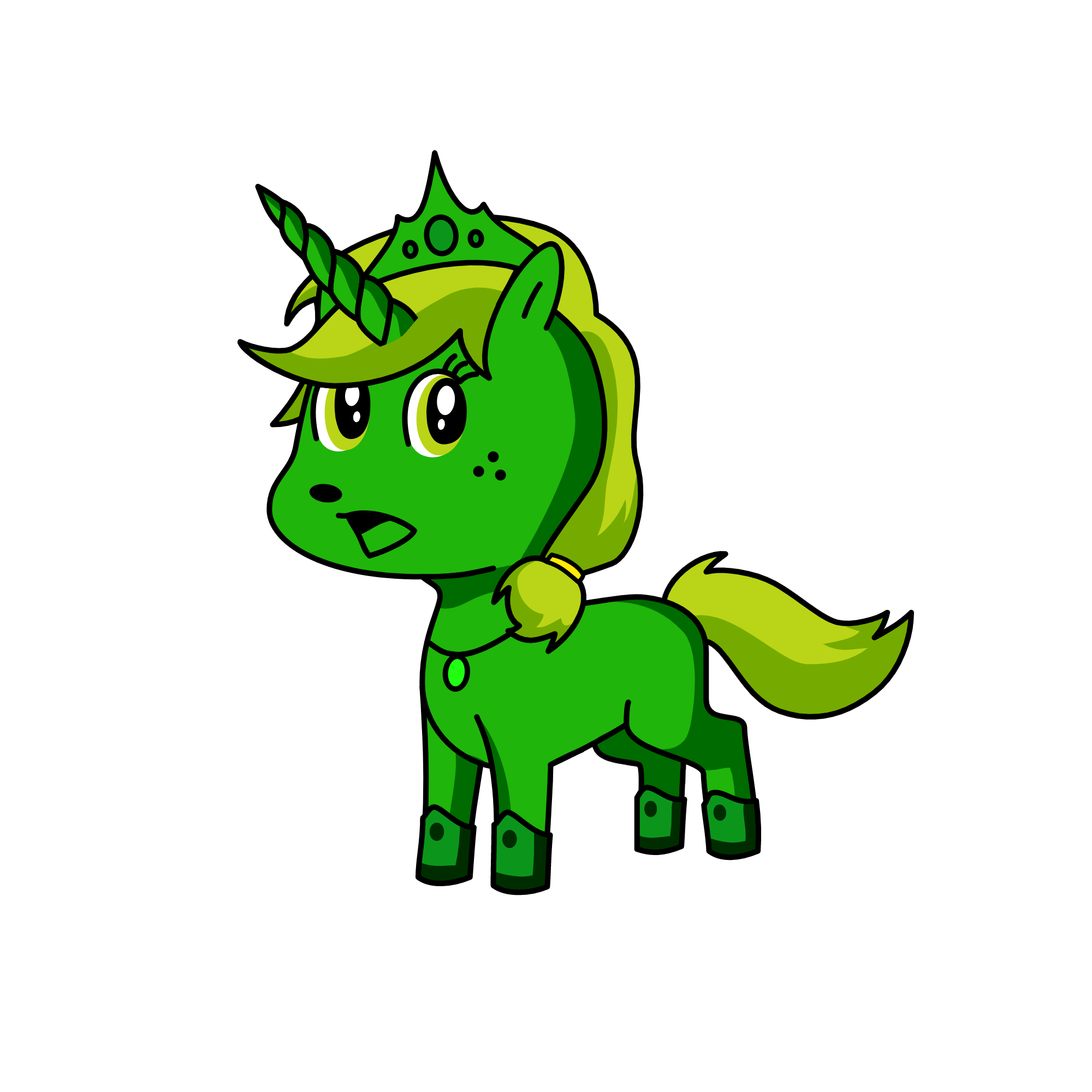 Emerald, the unicorn