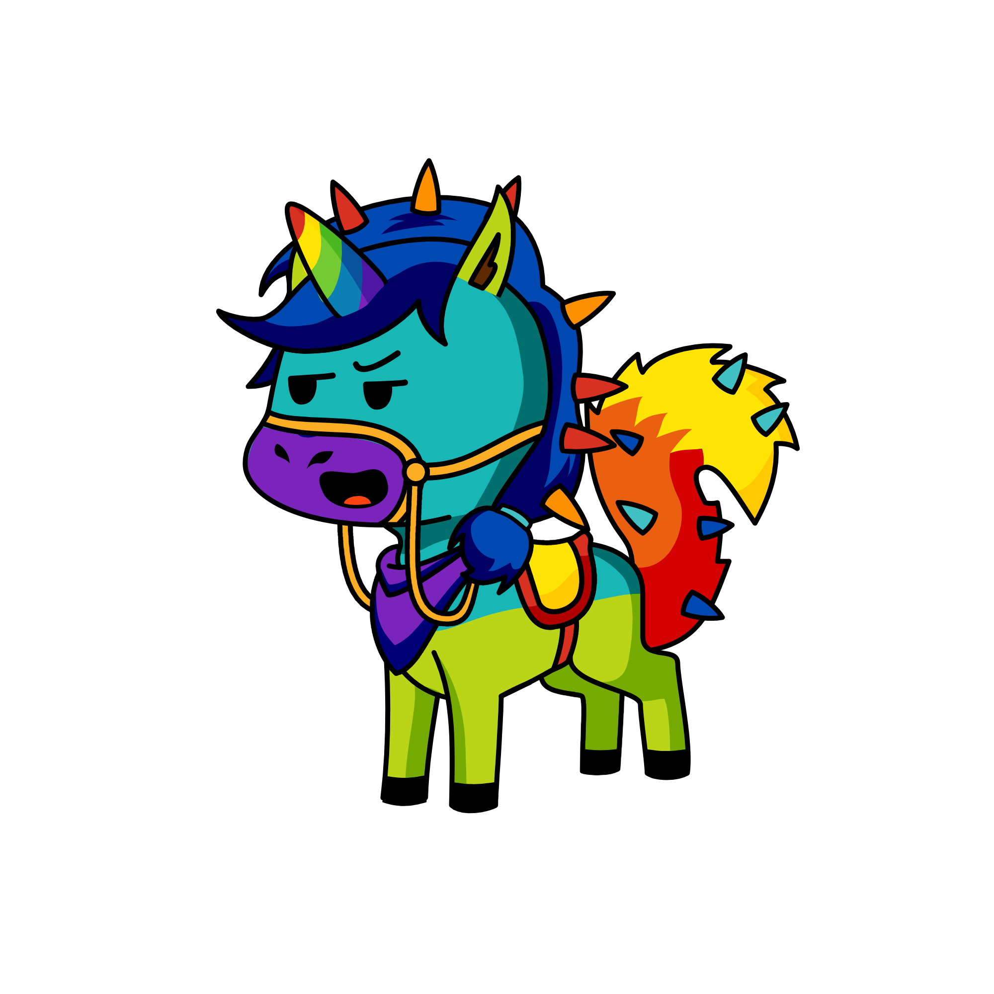Axel and friends, the unicorn